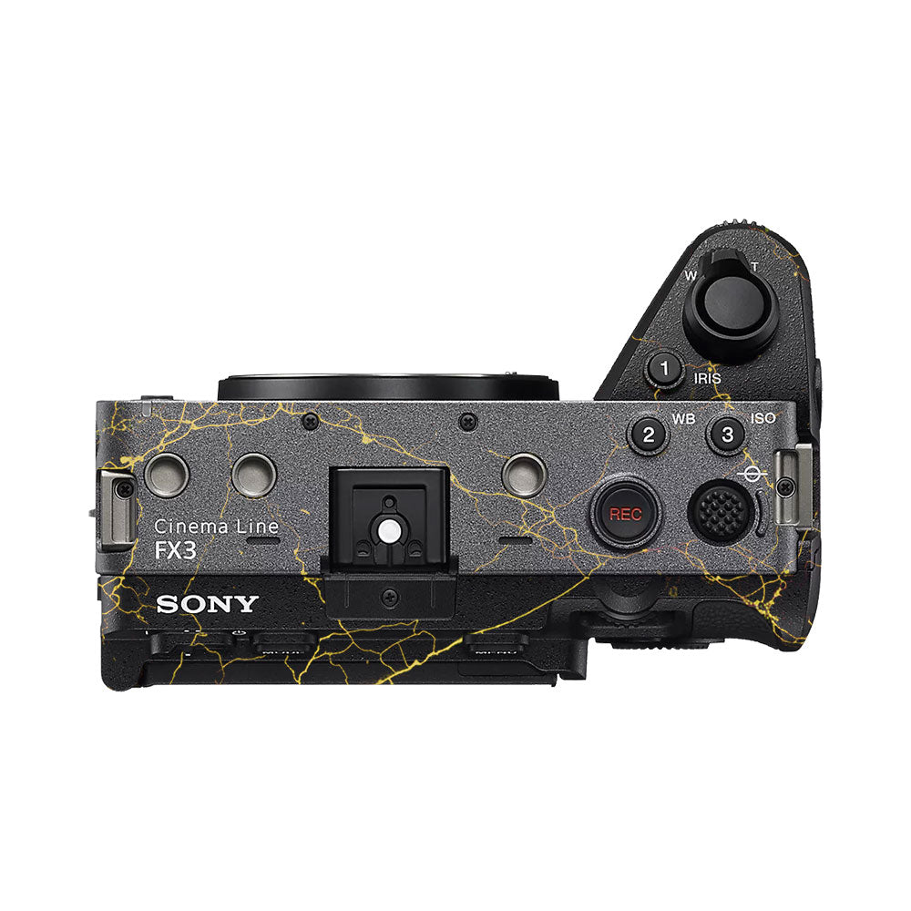 Electric Gold Veins Sony FX3 Camera Skin