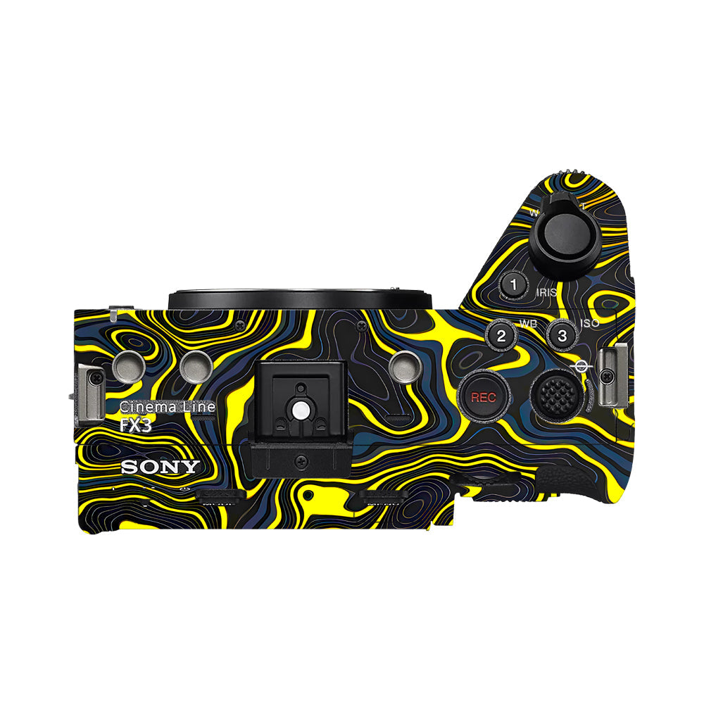 Neon Lava Contours Sony FX3 Camera Skins
