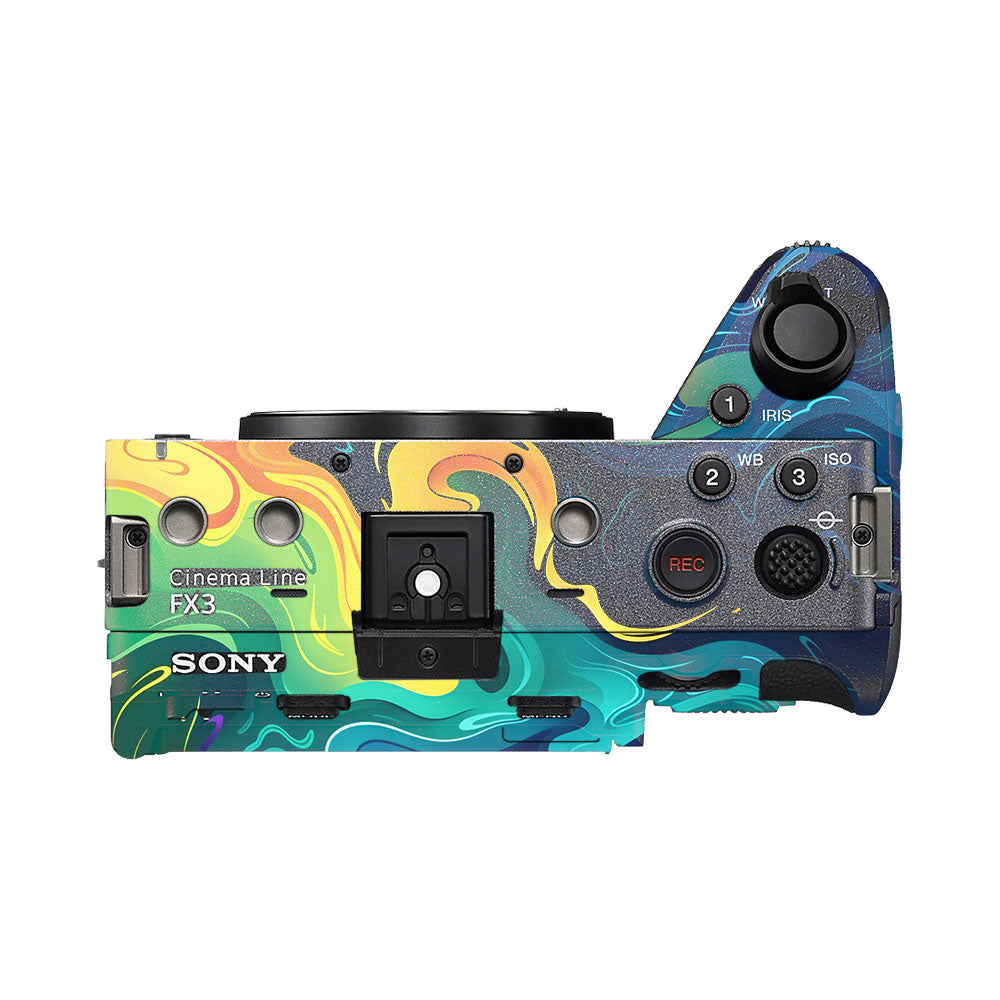 Rainbow Liquid Fusion Sony FX3 Camera Skin