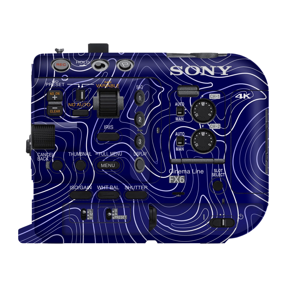 Deep Blue Contour Sony FX6 Camera Skin