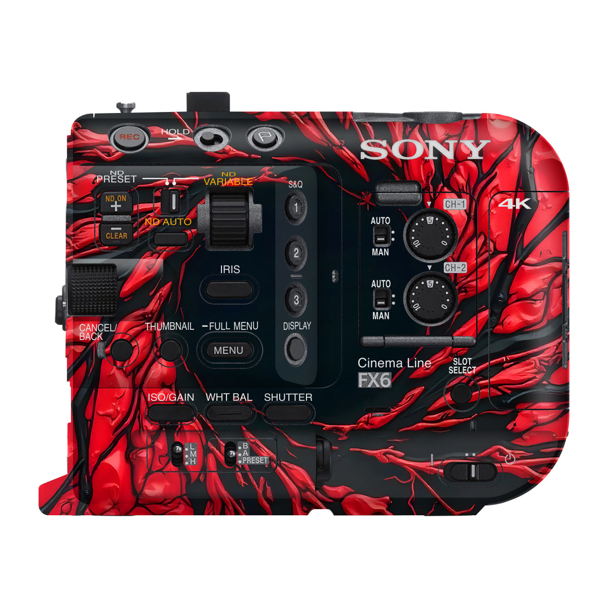 Venom Red Sony FX6 Camera Skin