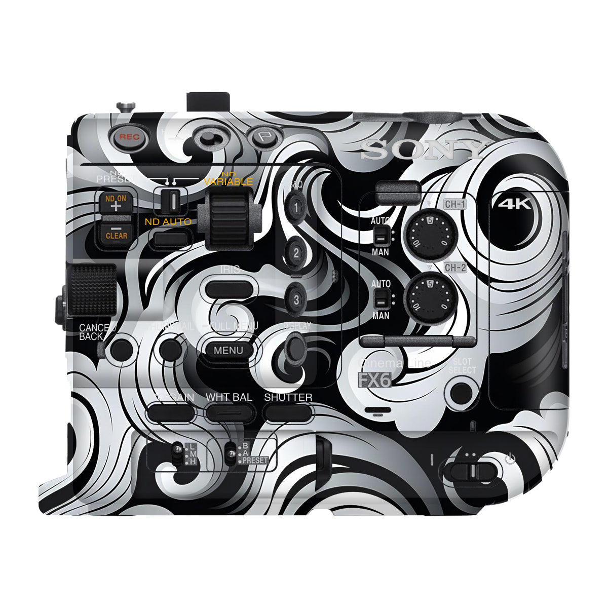Smoke Swirl Sony FX6 Camera Skin