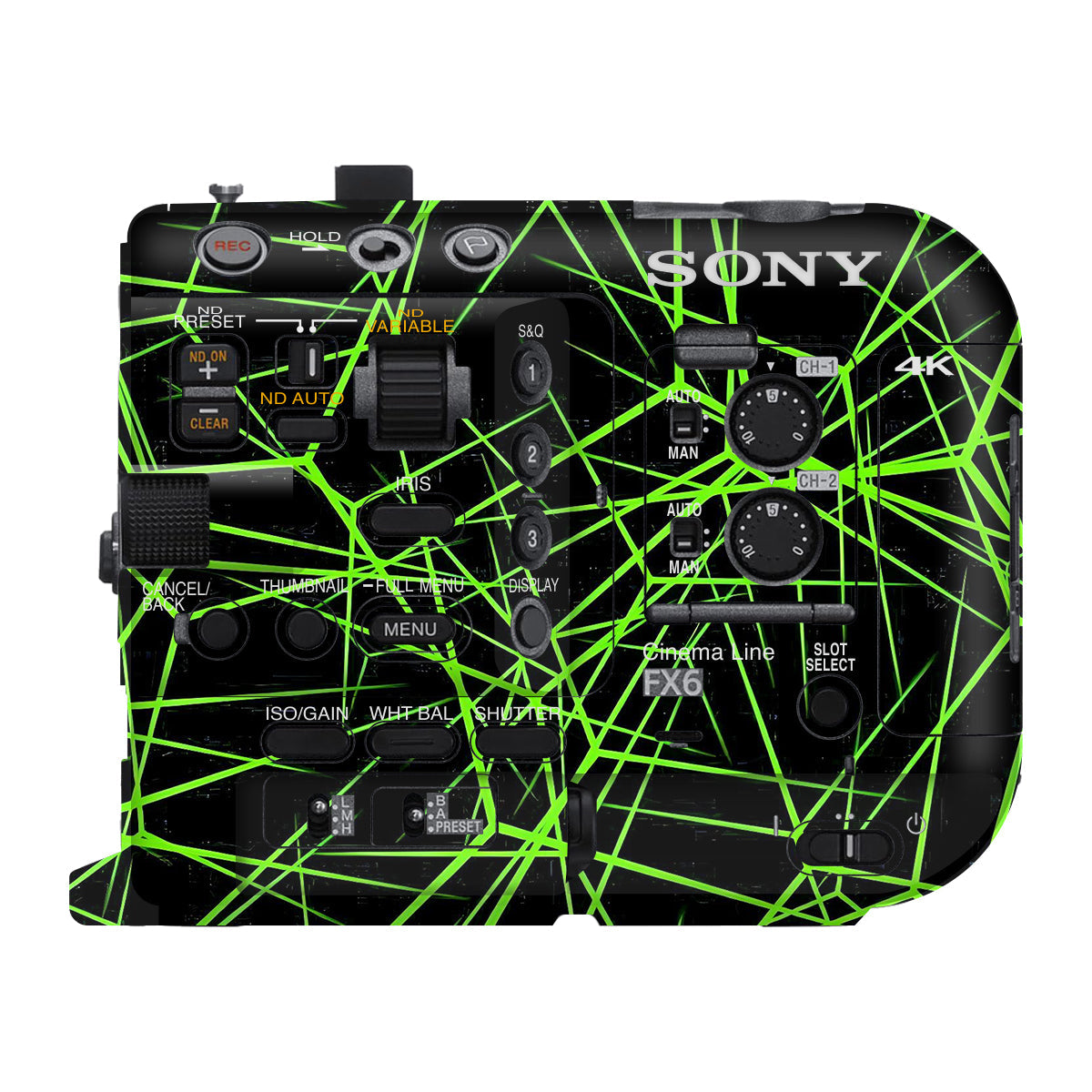 Neon Grid Sony FX6 Camera Skin