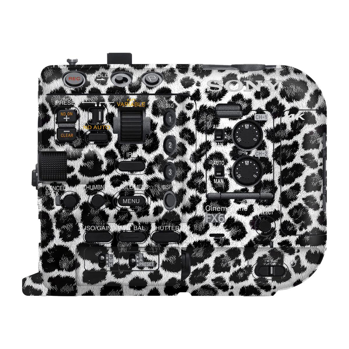 Snow Leopard Spots Sony FX6 Camera Skin