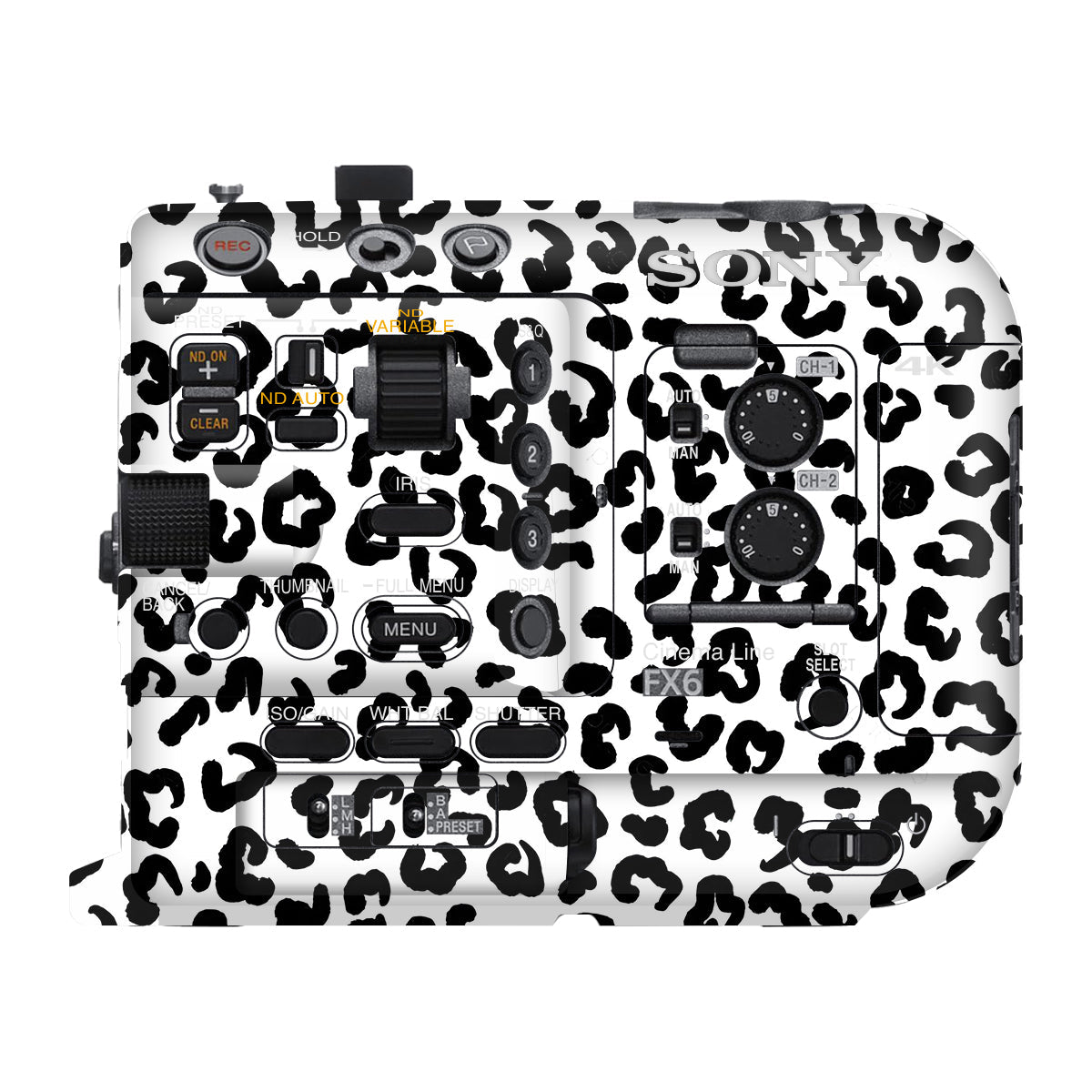 White Leopard Sony FX6 Camera Skin
