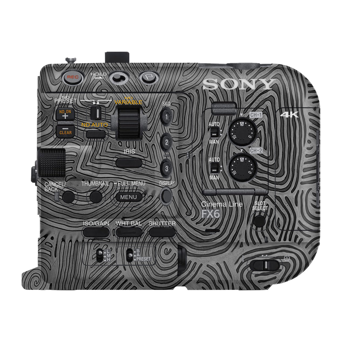 Monochrome Line Maze Sony FX6 Camera Skin