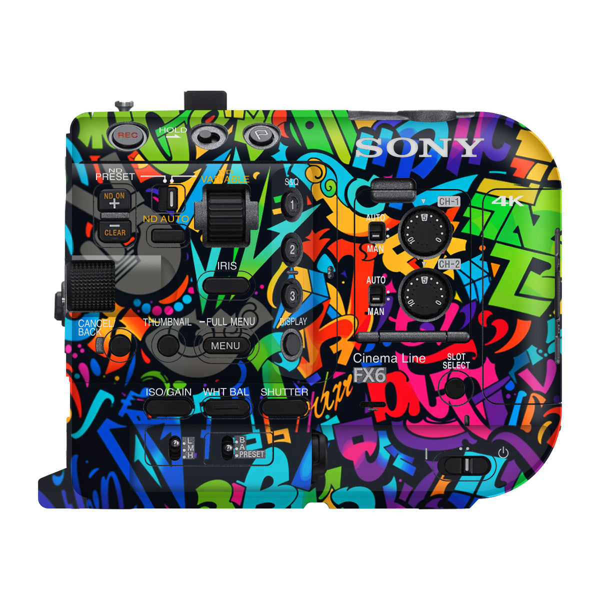 Colorful Urban Street Art Lettering Sony FX6 Camera Skin