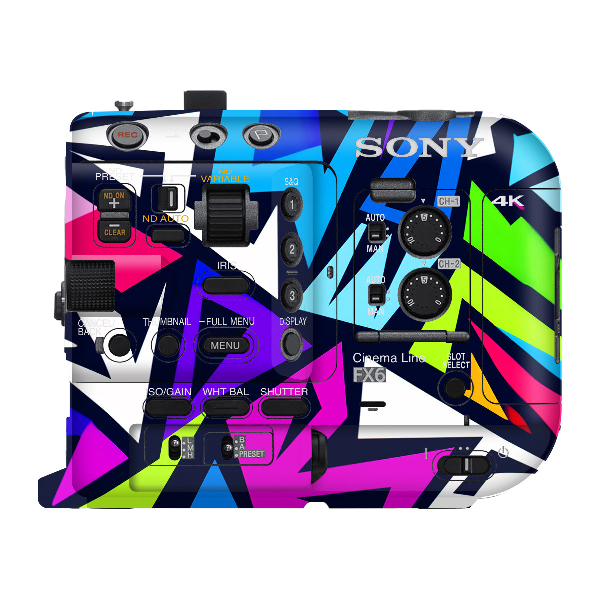 Bold Geometric Pop Sony FX6 Camera Skin