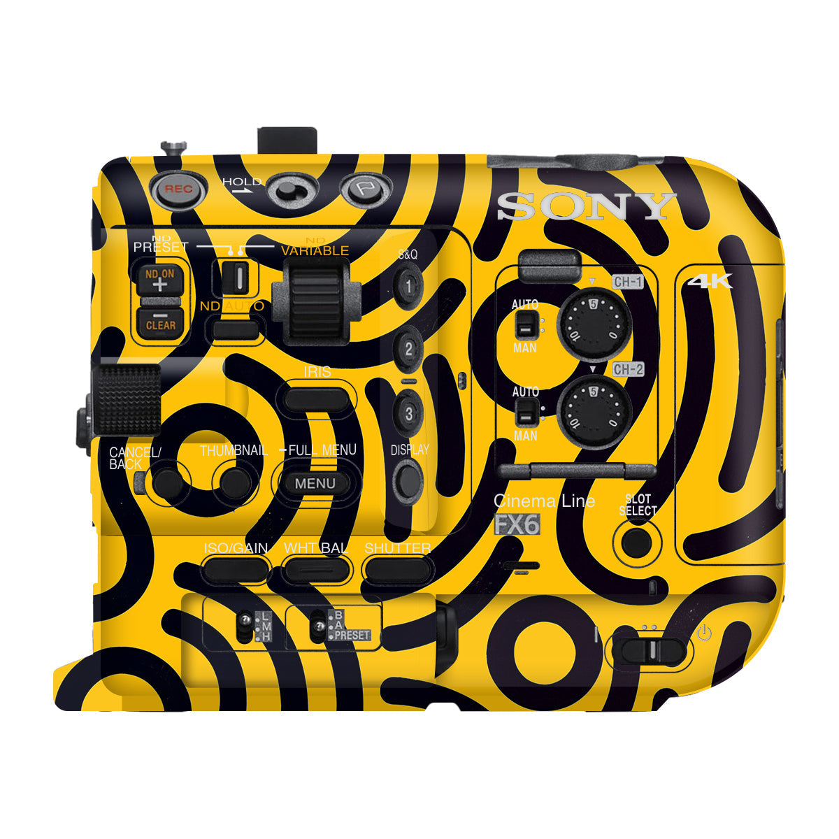 Minimal Yellow Wave Sony FX6 Camera Skin