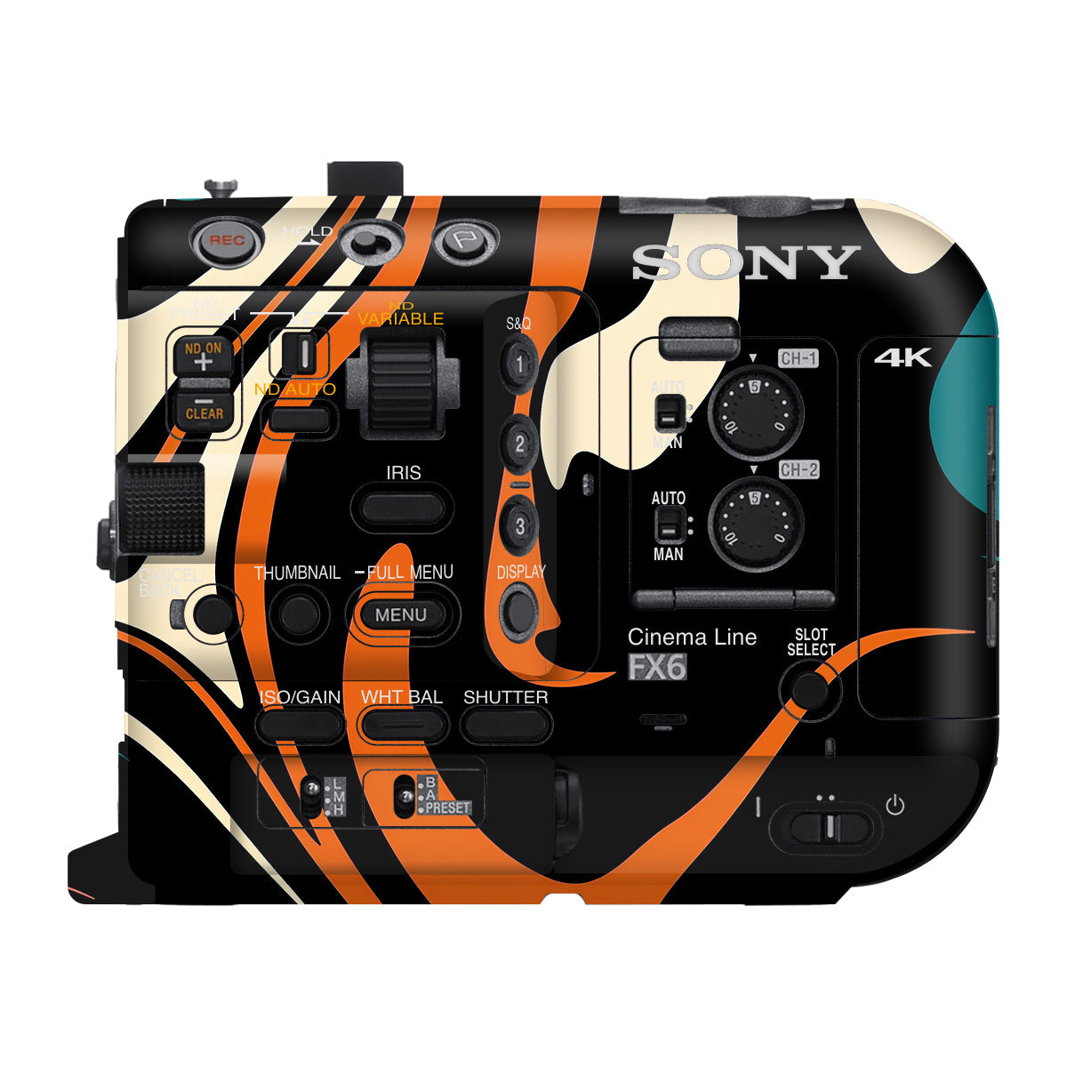 Mid-Century Abstract Swirl Sony FX6 Camera Skin