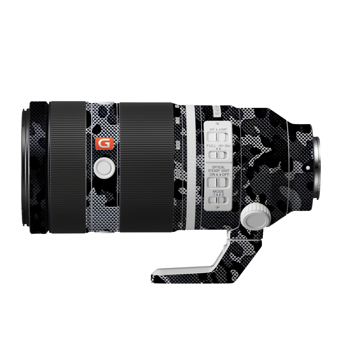 Stealth Grey Camo Sony FE 100-400mm F/4.5-5.6 GM OSS Camera Lens Skin
