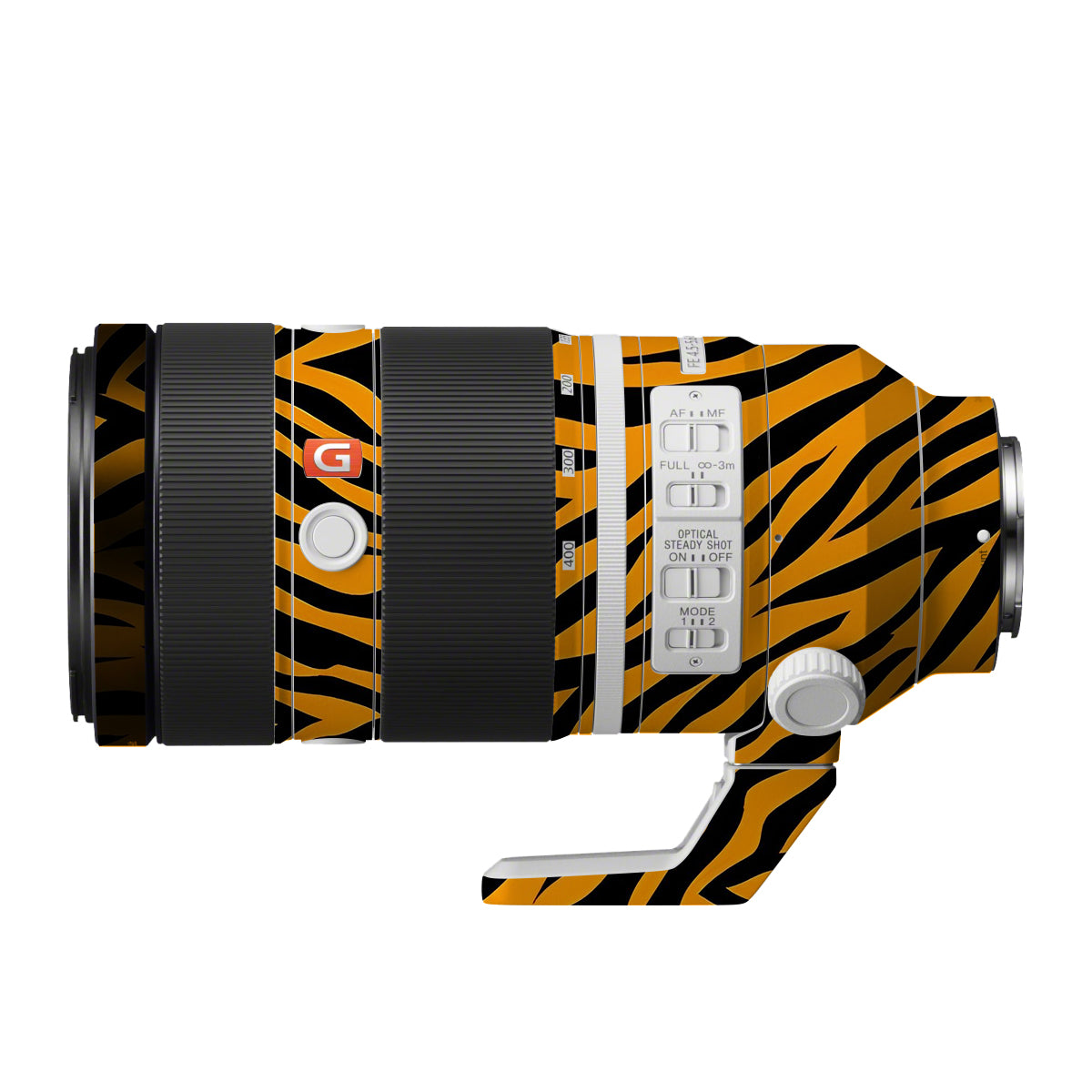 Zebra Gold Pattern Sony FE 100-400mm F/4.5-5.6 GM OSS Camera Lens Skin