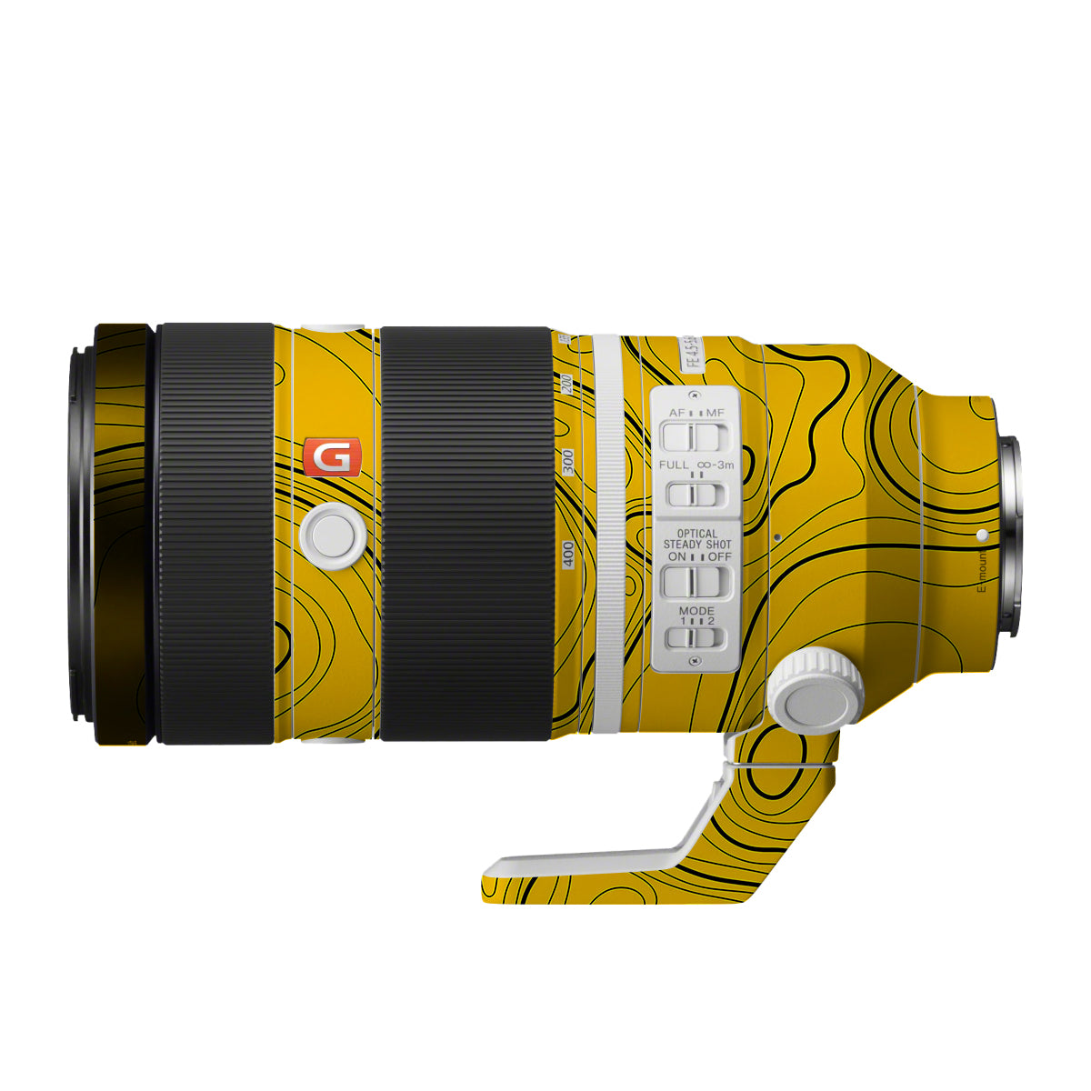 Topographic Map Pattern Sony FE 100-400mm F/4.5-5.6 GM OSS Camera Lens Skin