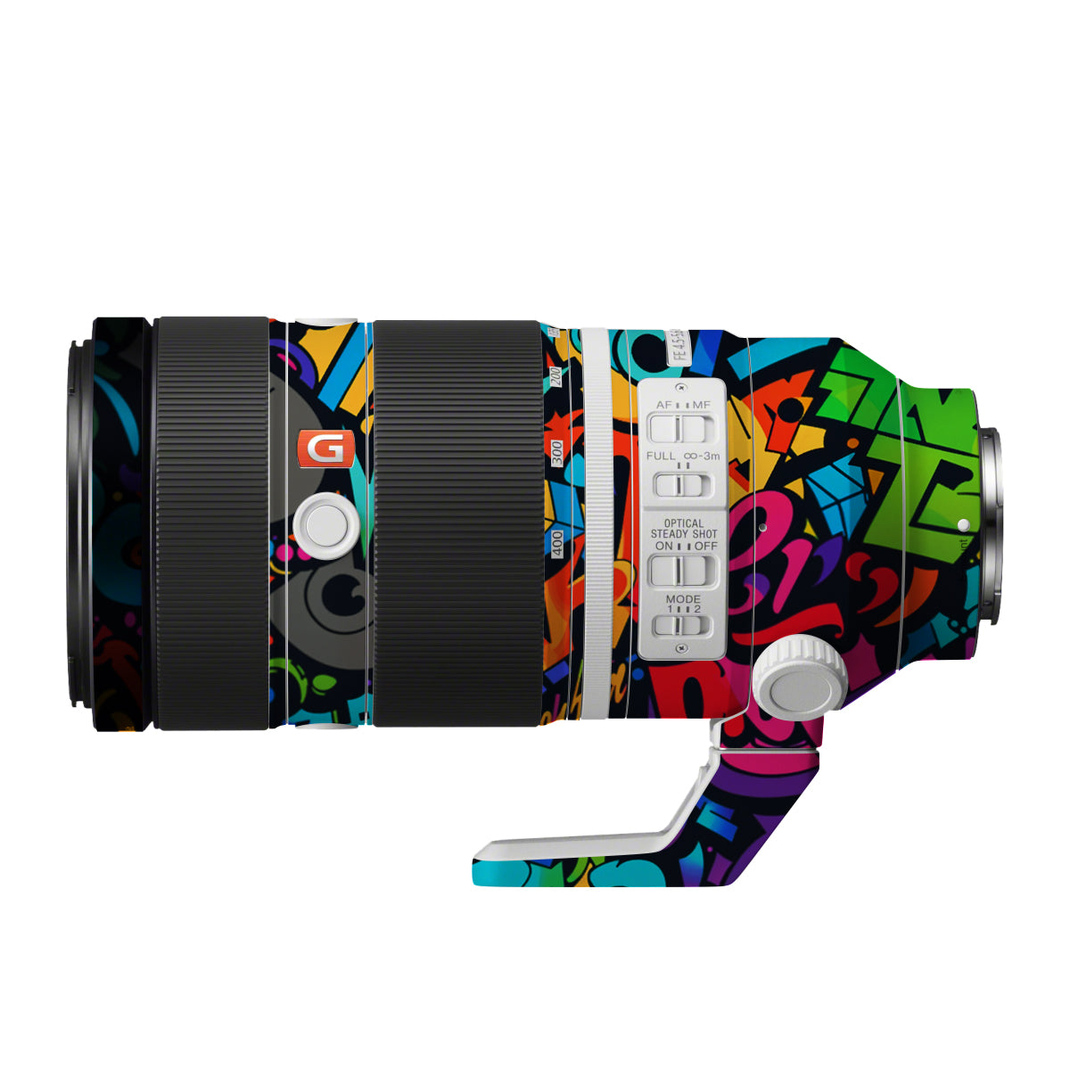 Colorful Urban Street Art Lettering Sony FE 100-400mm F/4.5-5.6 GM OSS Camera Lens Skin