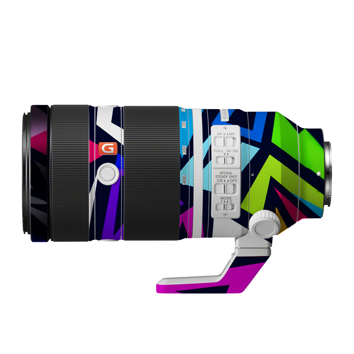 Bold Geometric Pop Sony FE 100-400mm F/4.5-5.6 GM OSS Camera Lens Skin