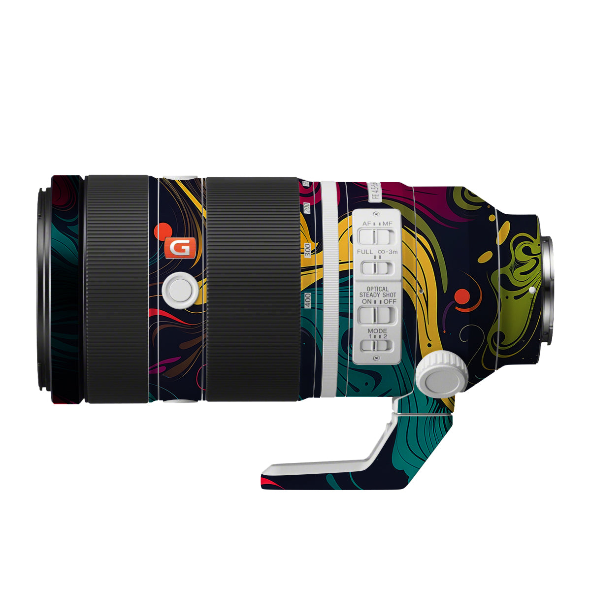 Psychedelic Color Swirl Sony FE 100-400mm F/4.5-5.6 GM OSS Camera Lens Skin