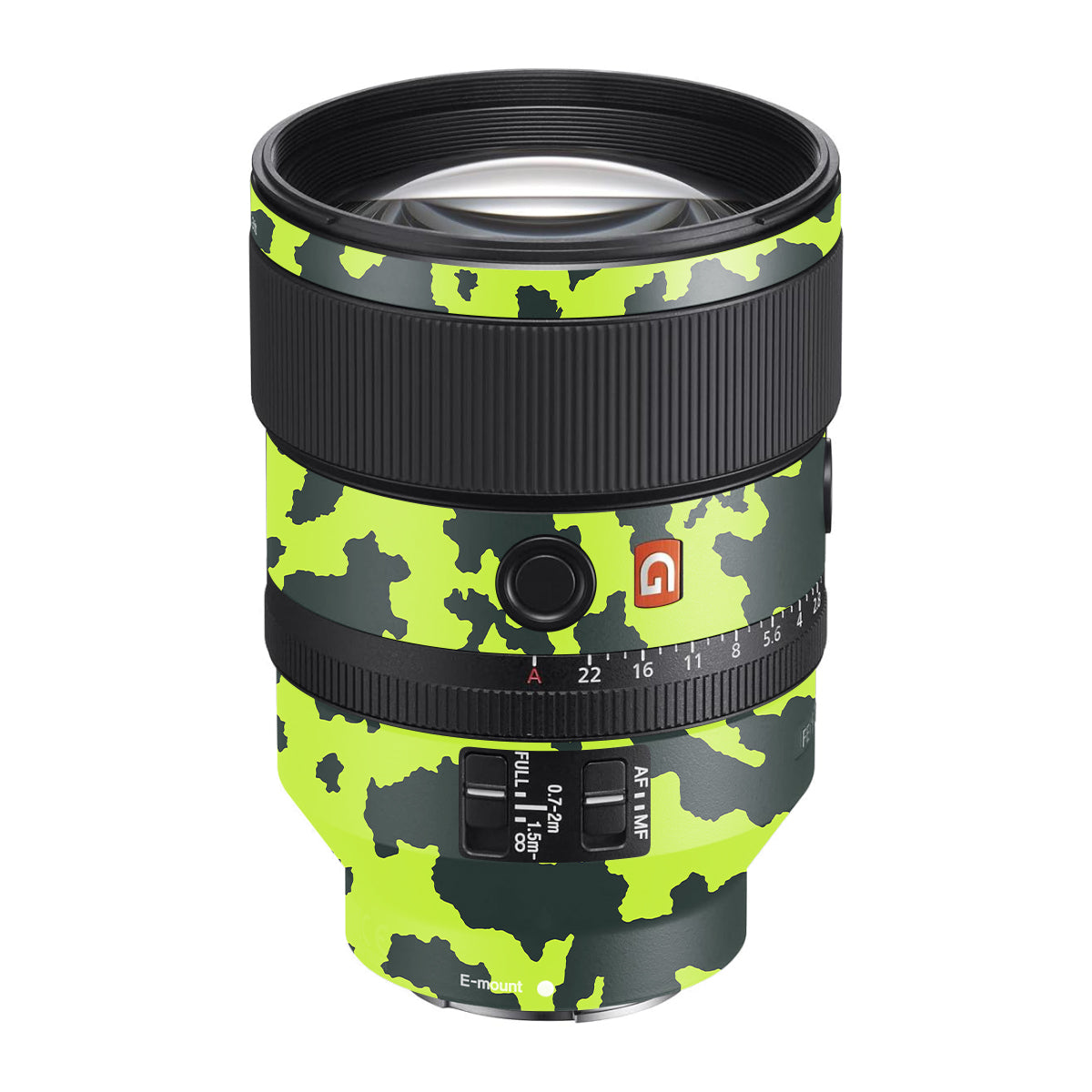 Neon Green Splatter Sony FE 135mm F/1.8 GM Camera Lens Skin