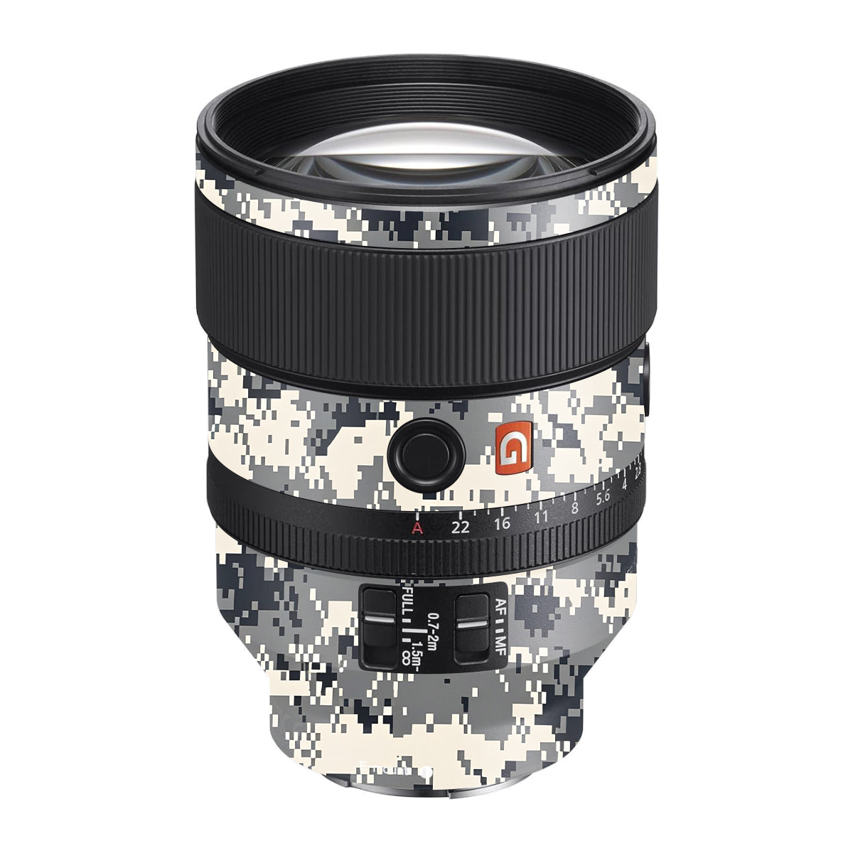 Grey Black Pixel Sony FE 135mm F/1.8 GM Camera Lens Skin