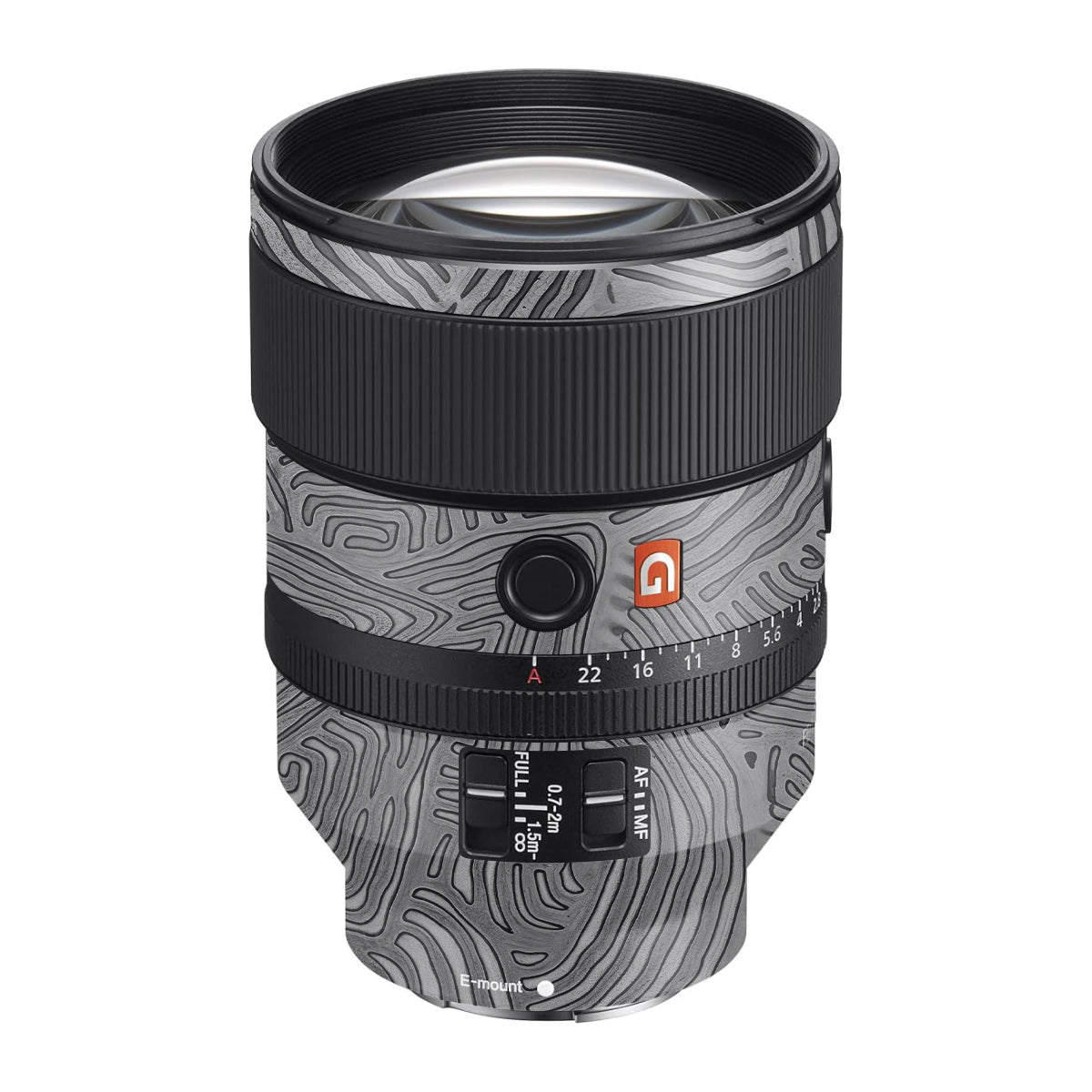Monochrome Line Maze Sony FE 135mm F/1.8 GM Camera Lens Skin