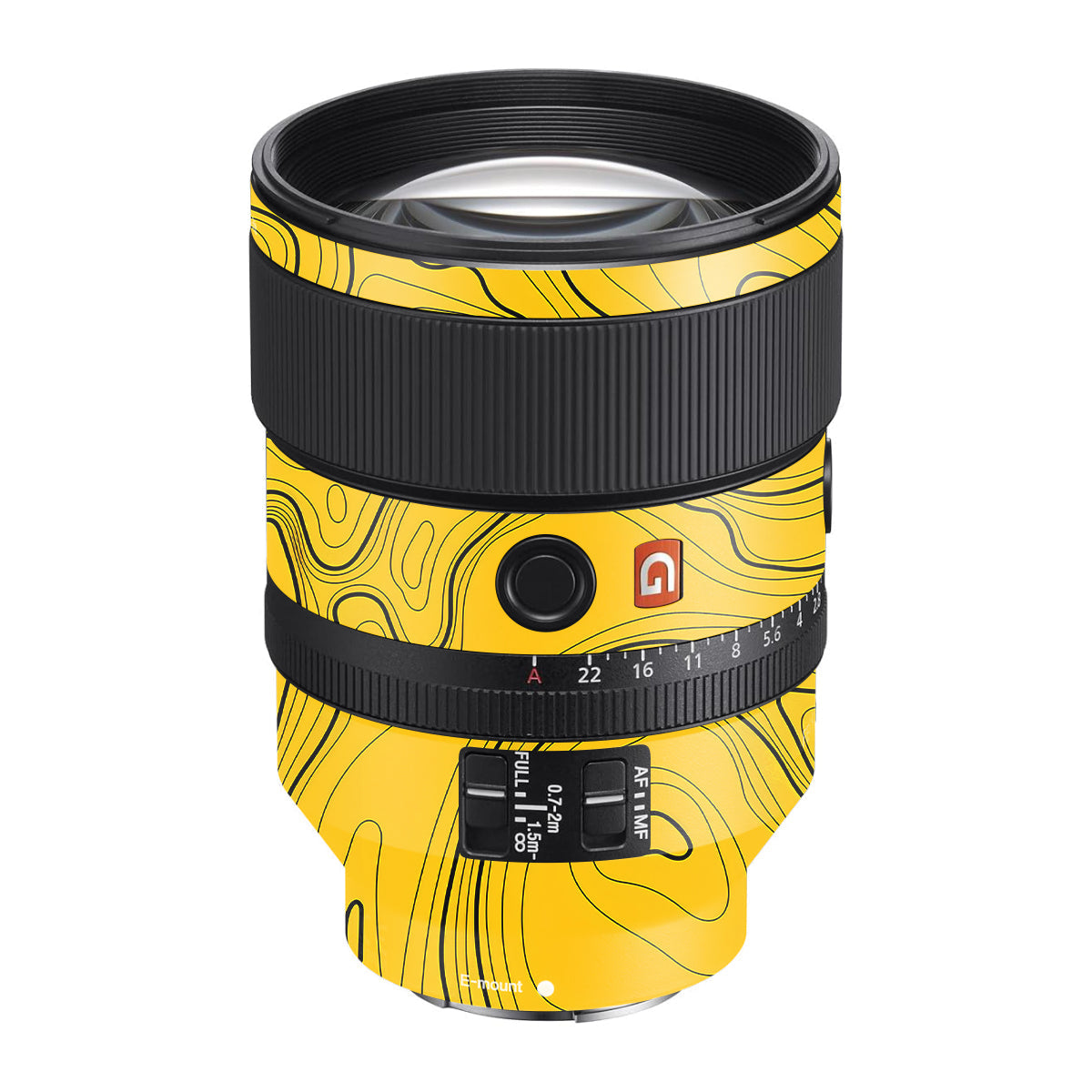 Topographic Map Pattern Sony FE 135mm F/1.8 GM Camera Lens Skin