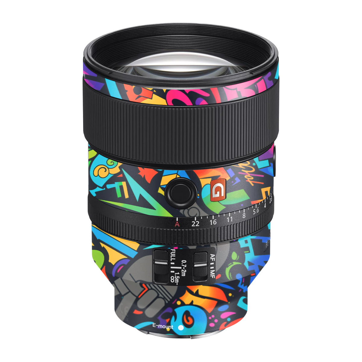 Colorful Urban Street Art Lettering Sony FE 135mm F/1.8 GM Camera Lens Skin