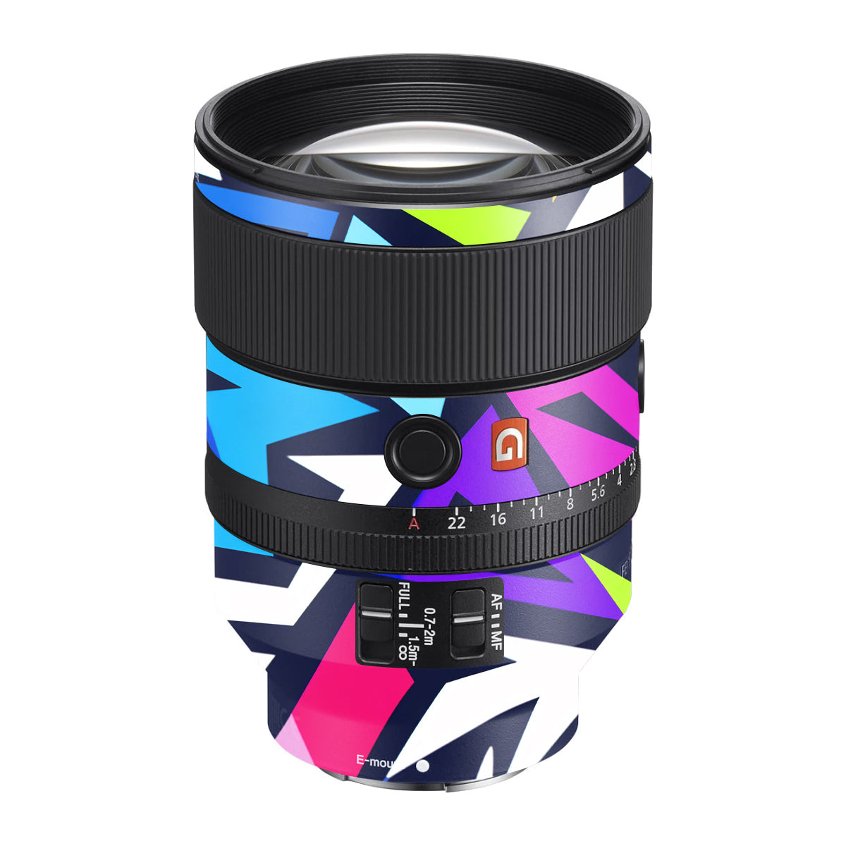 Bold Geometric Pop Sony FE 135mm F/1.8 GM Camera Lens Skin