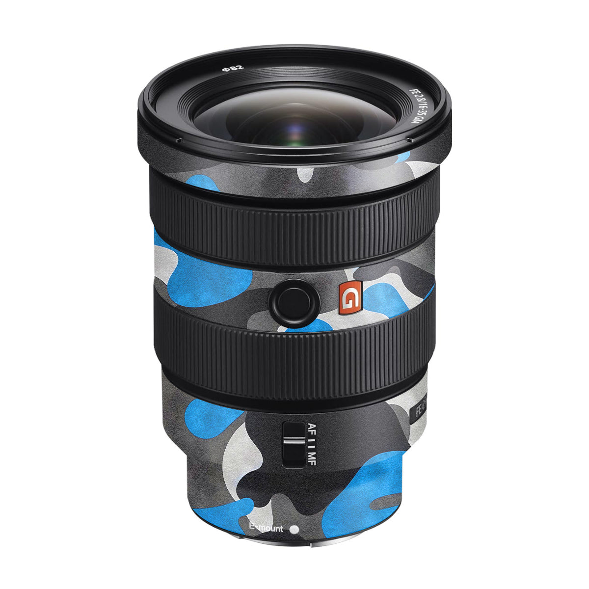 Blue Grey Camo Sony FE 16-35mm F/2.8 GM Camera Lens Skin