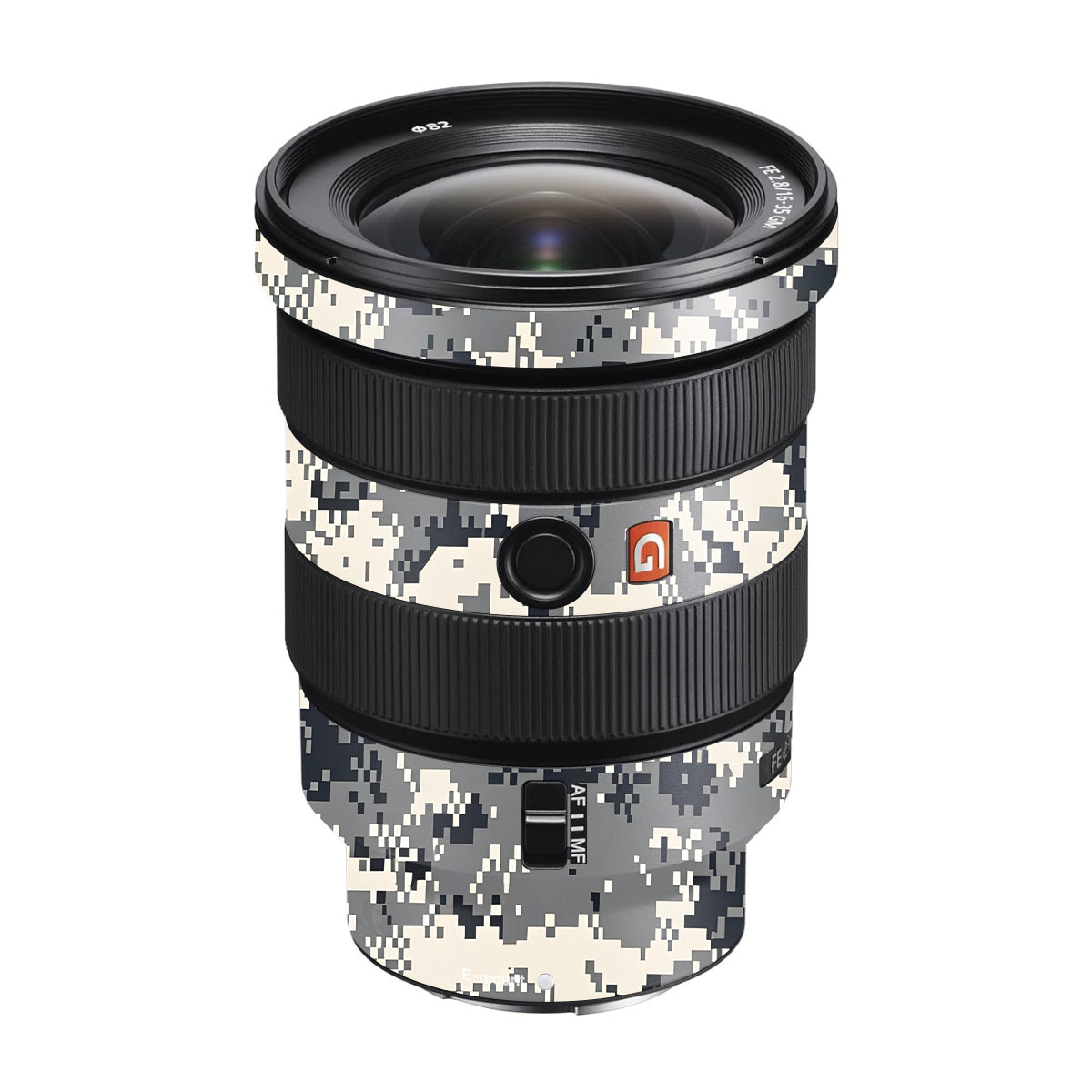 Grey Black Pixel Sony FE 16-35mm F/2.8 GM Camera Lens Skin