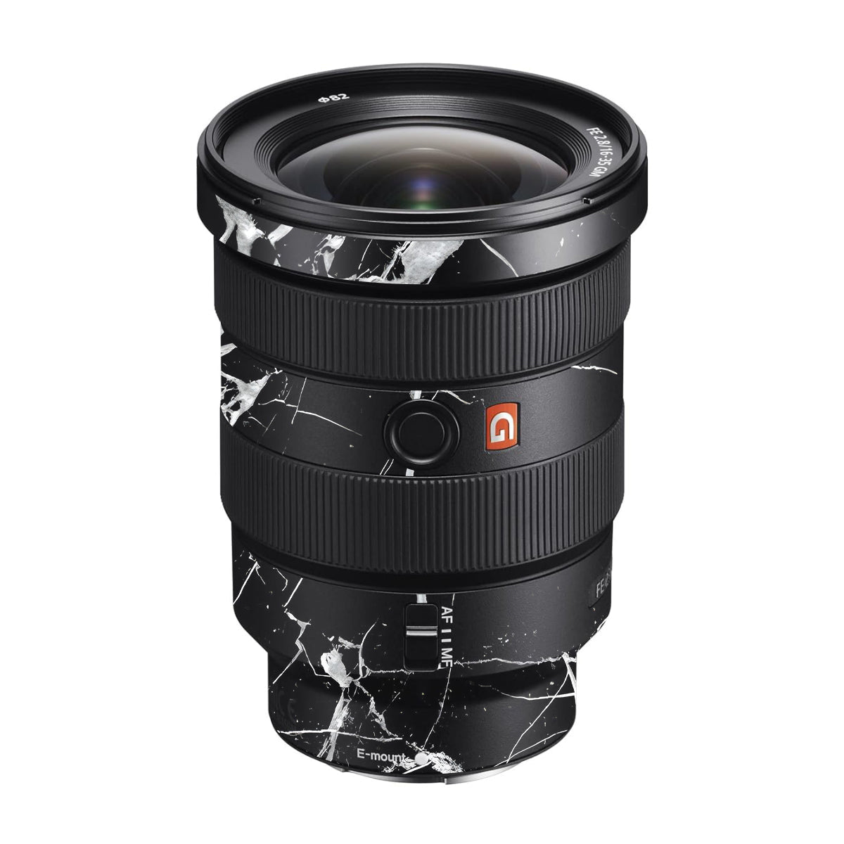 White Veins on Black Sony FE 16-35mm F/2.8 GM Camera Lens Skin