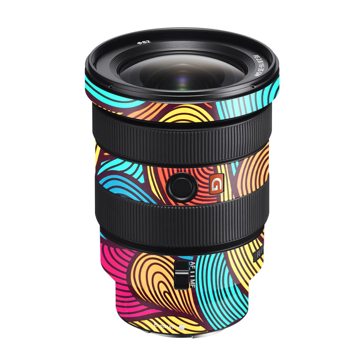 Retro Colorful Doodle Art Pattern Sony FE 16-35mm F/2.8 GM Camera Lens Skin