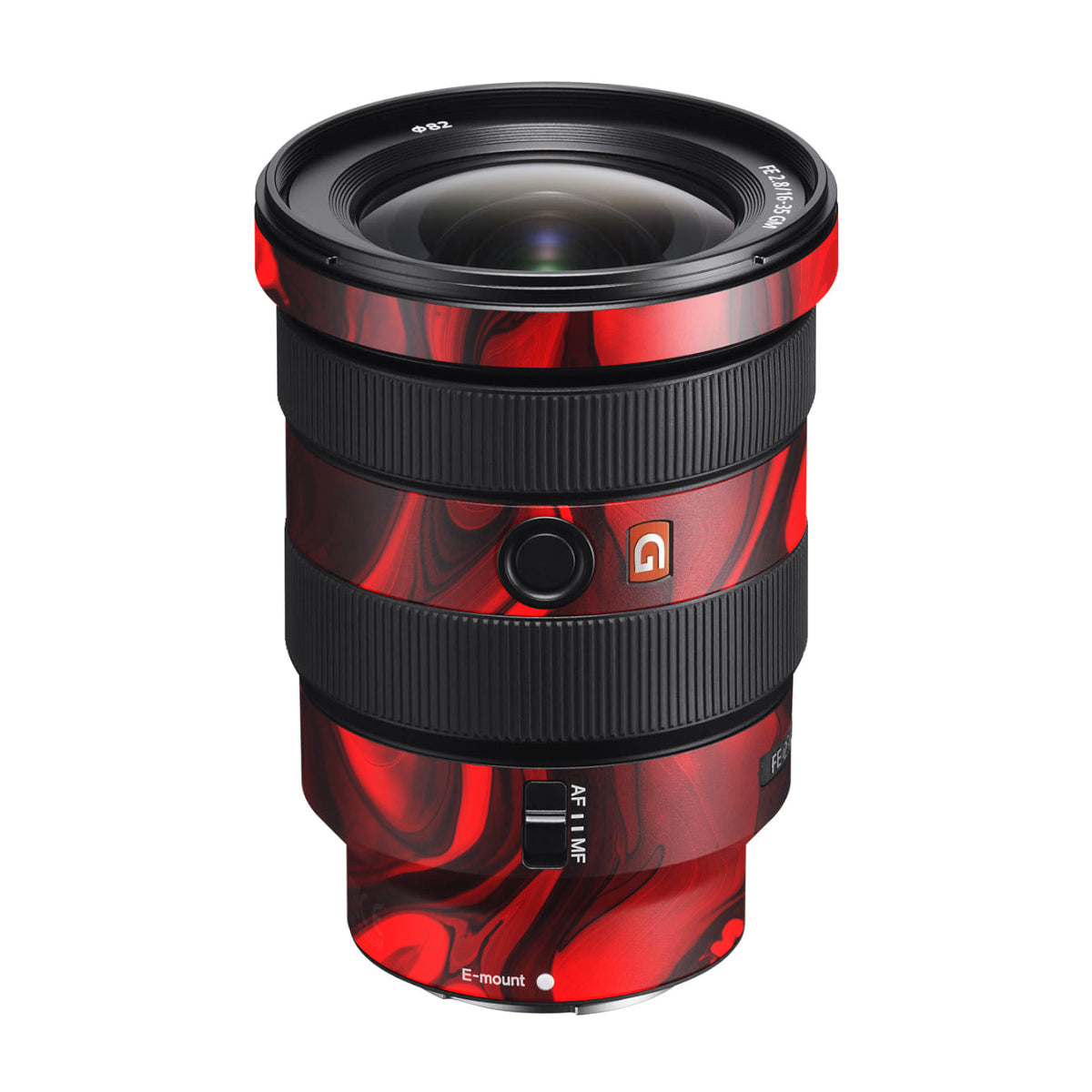 Red Lava Flow Sony FE 16-35mm F/2.8 GM Camera Lens Skin