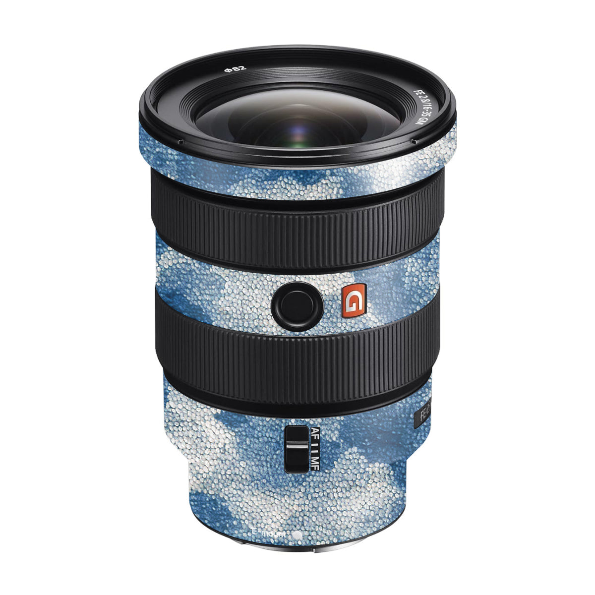 Blue Watercolor Fabric Sony FE 16-35mm F/2.8 GM Camera Lens Skin