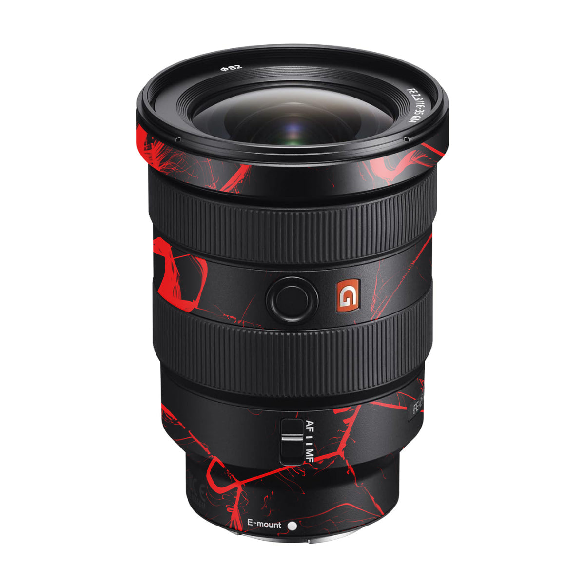 Red Neural Grid Sony FE 16-35mm F/2.8 GM Camera Lens Skin