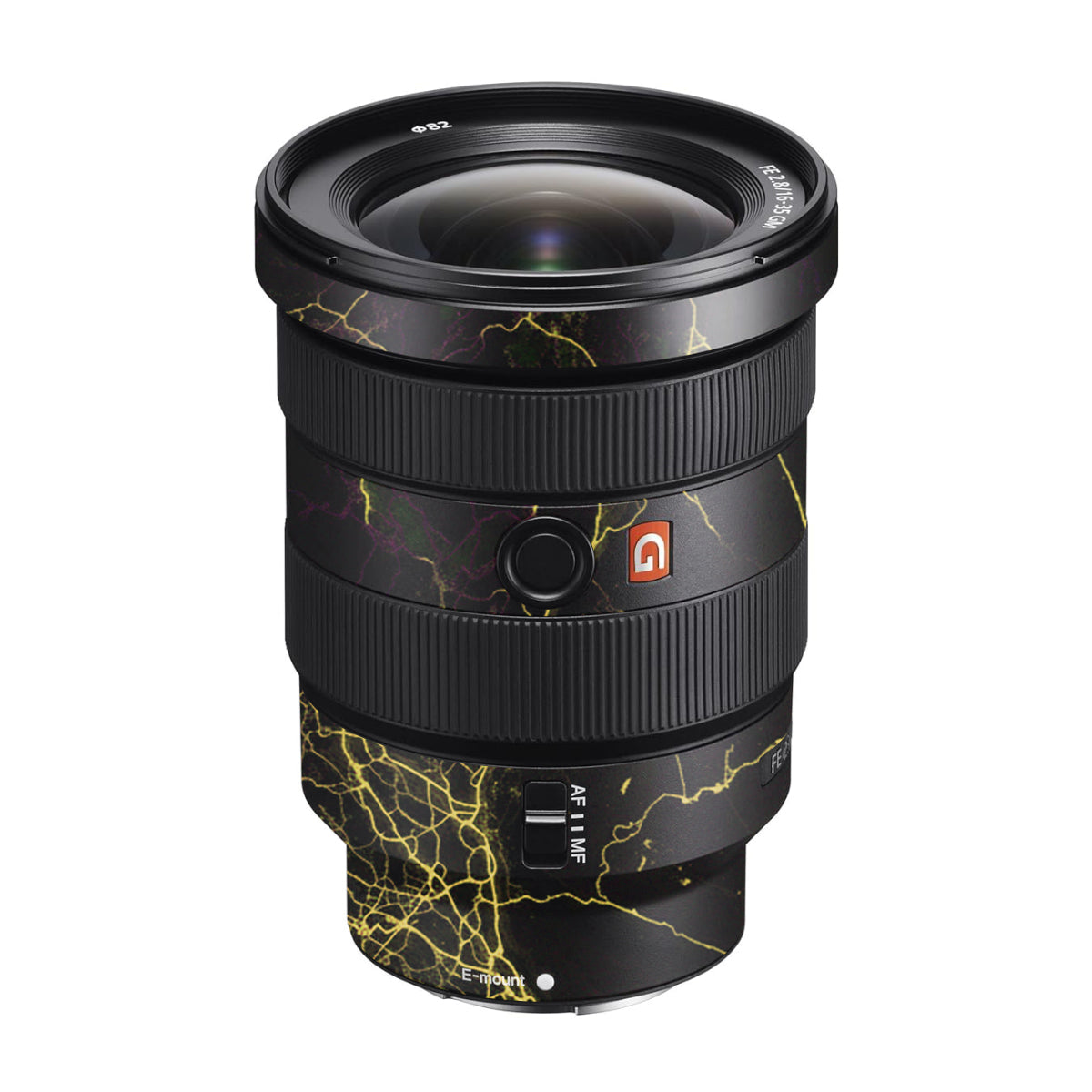 Electric Gold Veins Sony FE 16-35mm F/2.8 GM Camera Lens Skin