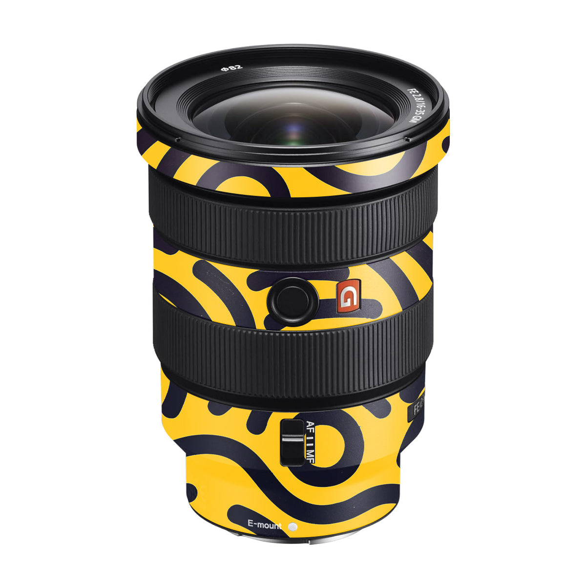 Minimal Yellow Wave Sony FE 16-35mm F/2.8 GM Camera Lens Skin