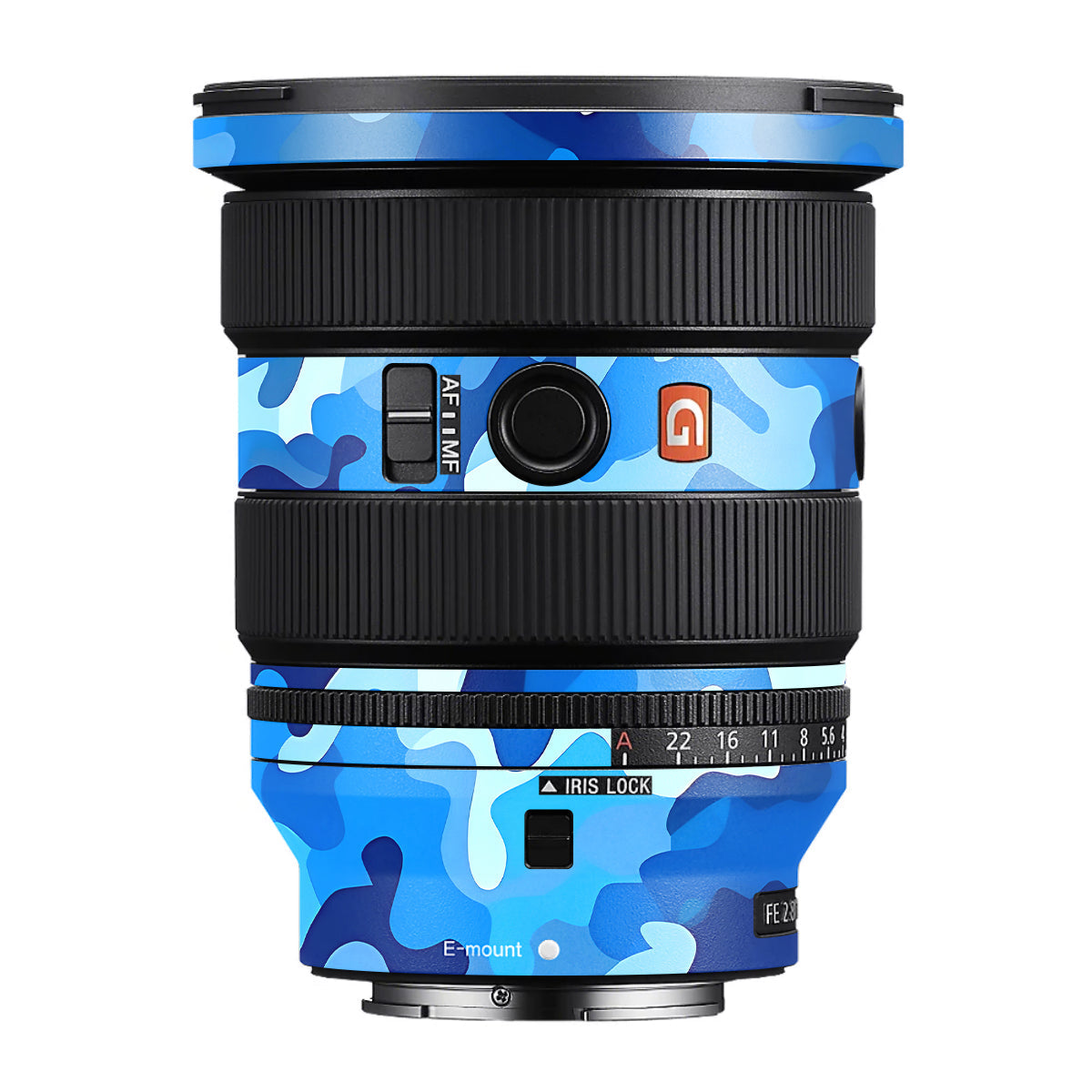 Arctic Blue Camo Pattern Sony FE 16-35mm F/2.8 GM II Camera Lens Skin