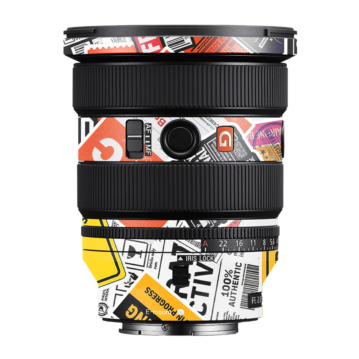 Tech Aesthetic Sticker Collage Sony FE 16-35mm F/2.8 GM II Camera Lens Skin