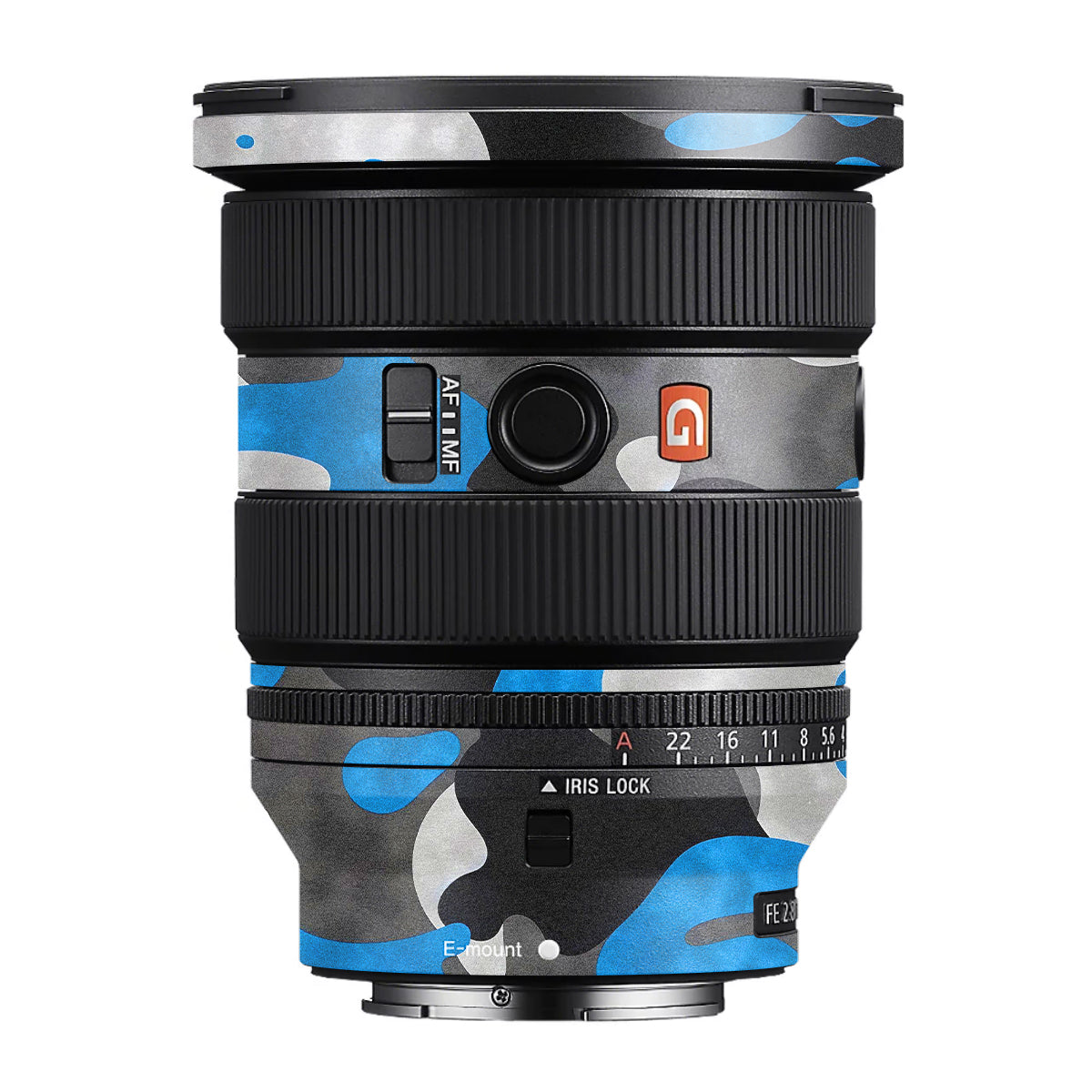 Blue Grey Camo Sony FE 16-35mm F/2.8 GM II Camera Lens Skin