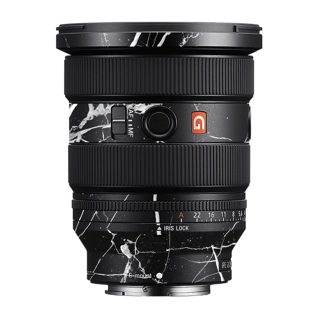 White Veins on Black Sony FE 16-35mm F/2.8 GM II Camera Lens Skin