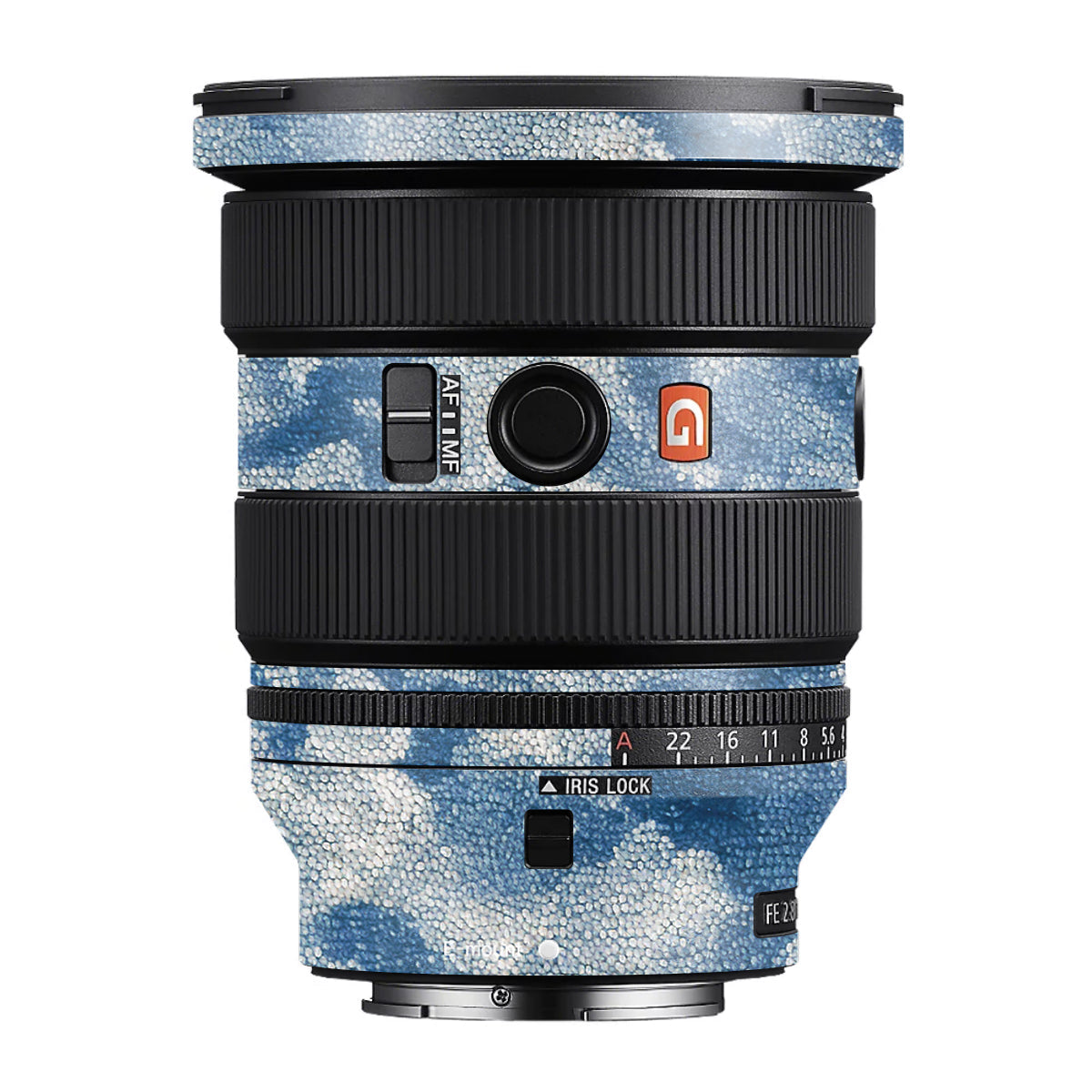 Blue Watercolor Fabric Sony FE 16-35mm F/2.8 GM II Camera Lens Skin