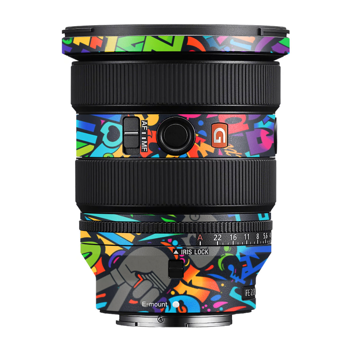 Colorful Urban Street Art Lettering Sony FE 16-35mm F/2.8 GM II Camera Lens Skin