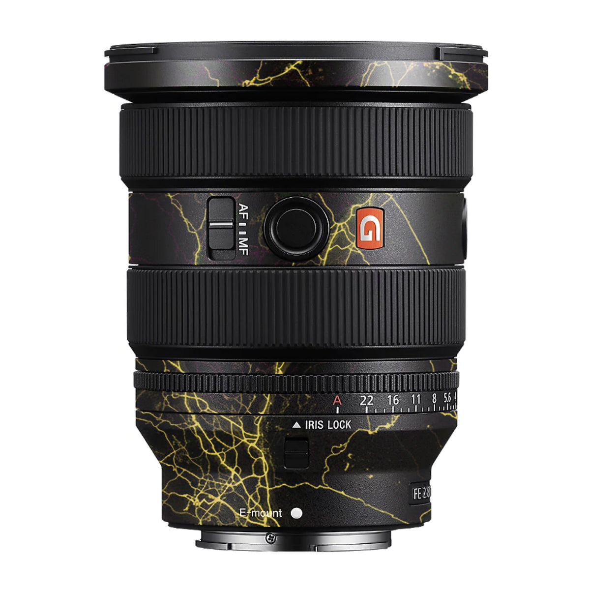 Electric Gold Veins Sony FE 16-35mm F/2.8 GM II Camera Lens Skin