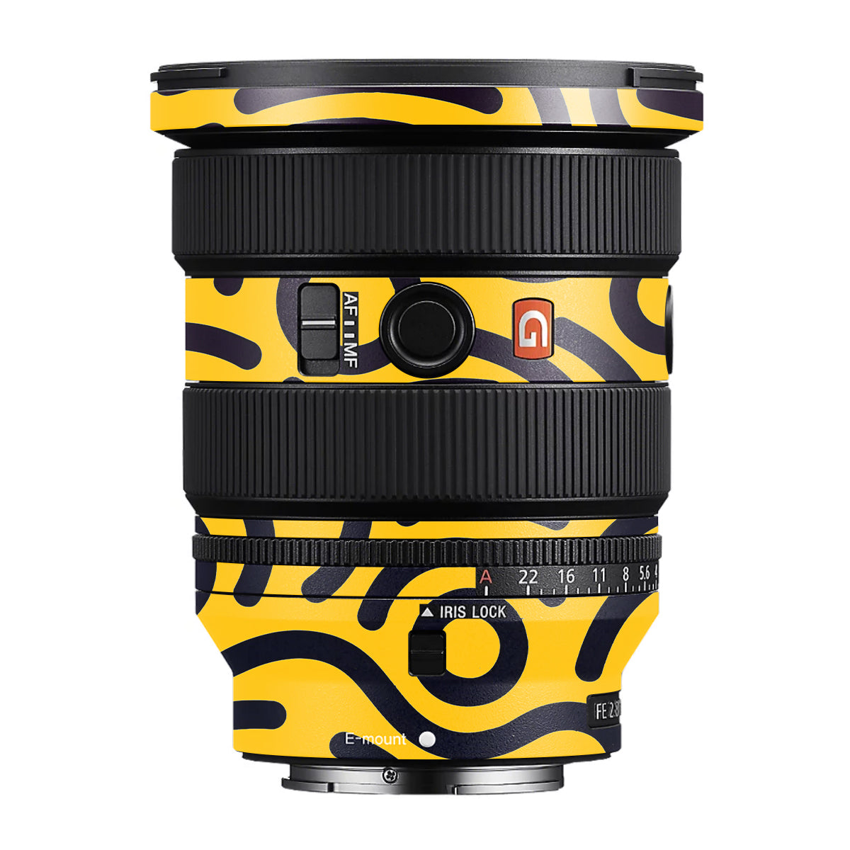 Minimal Yellow Wave Sony FE 16-35mm F/2.8 GM II Camera Lens Skin