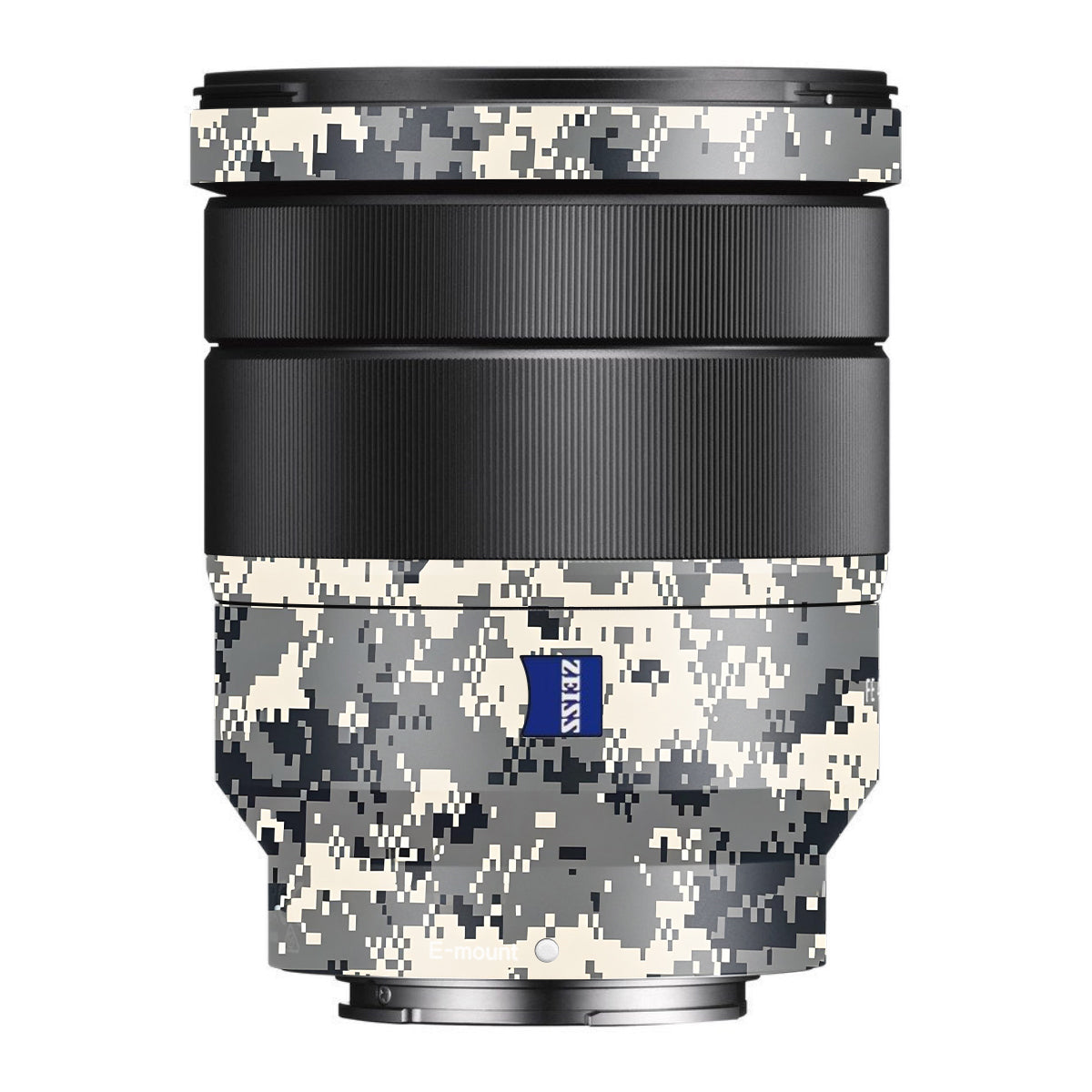 Grey Black Pixel Sony FE 16-35mm F/4 ZA OSS Camera Lens Skin