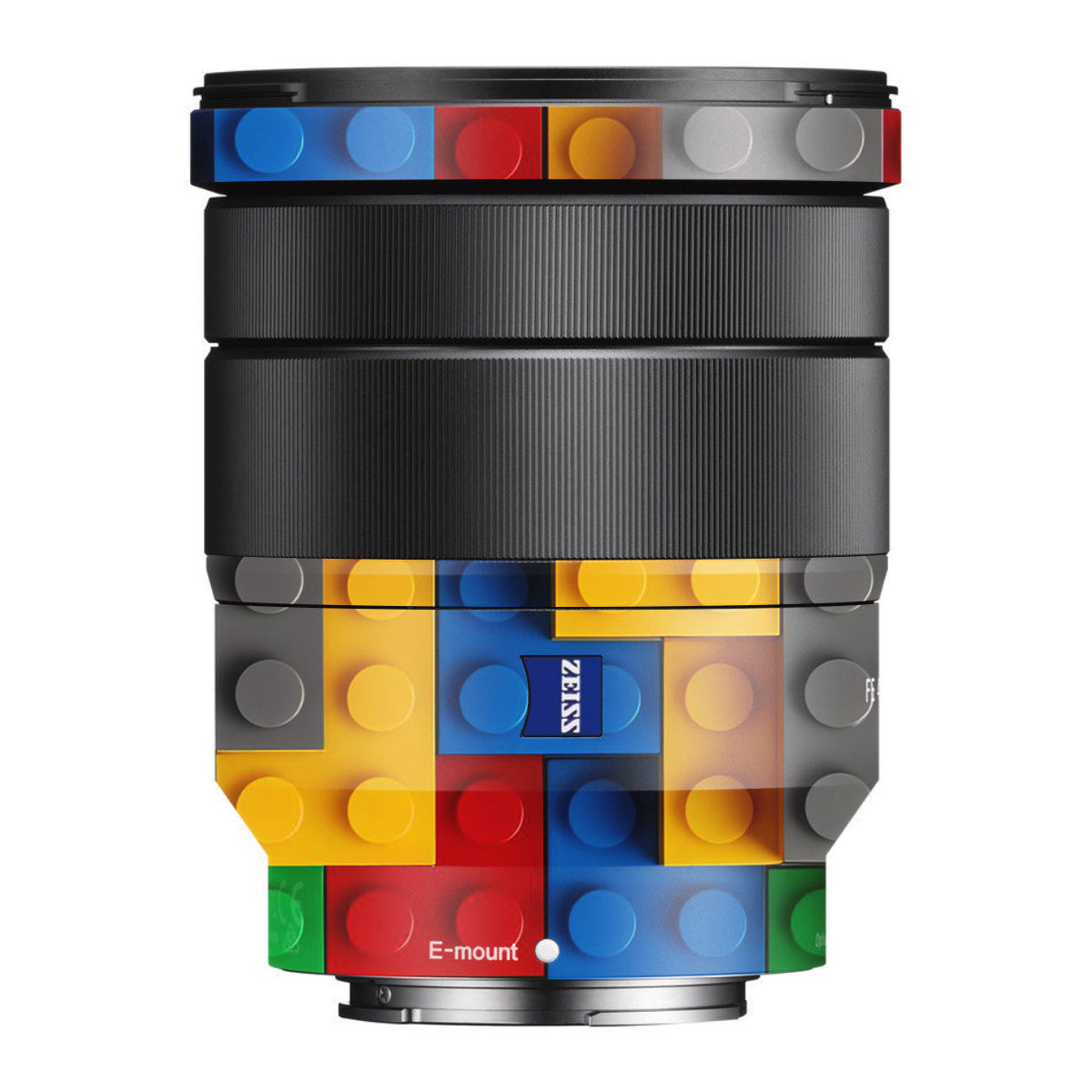Colorful LEGO Brick Wall Pattern Sony FE 16-35mm F/4 ZA OSS Camera Lens Skin