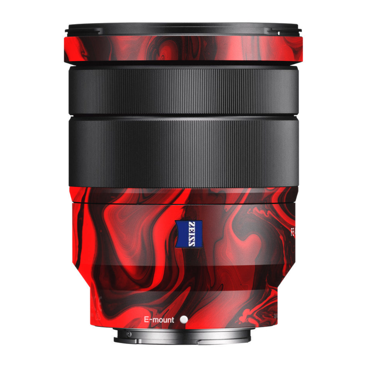Red Lava Flow Sony FE 16-35mm F/4 ZA OSS Camera Lens Skin