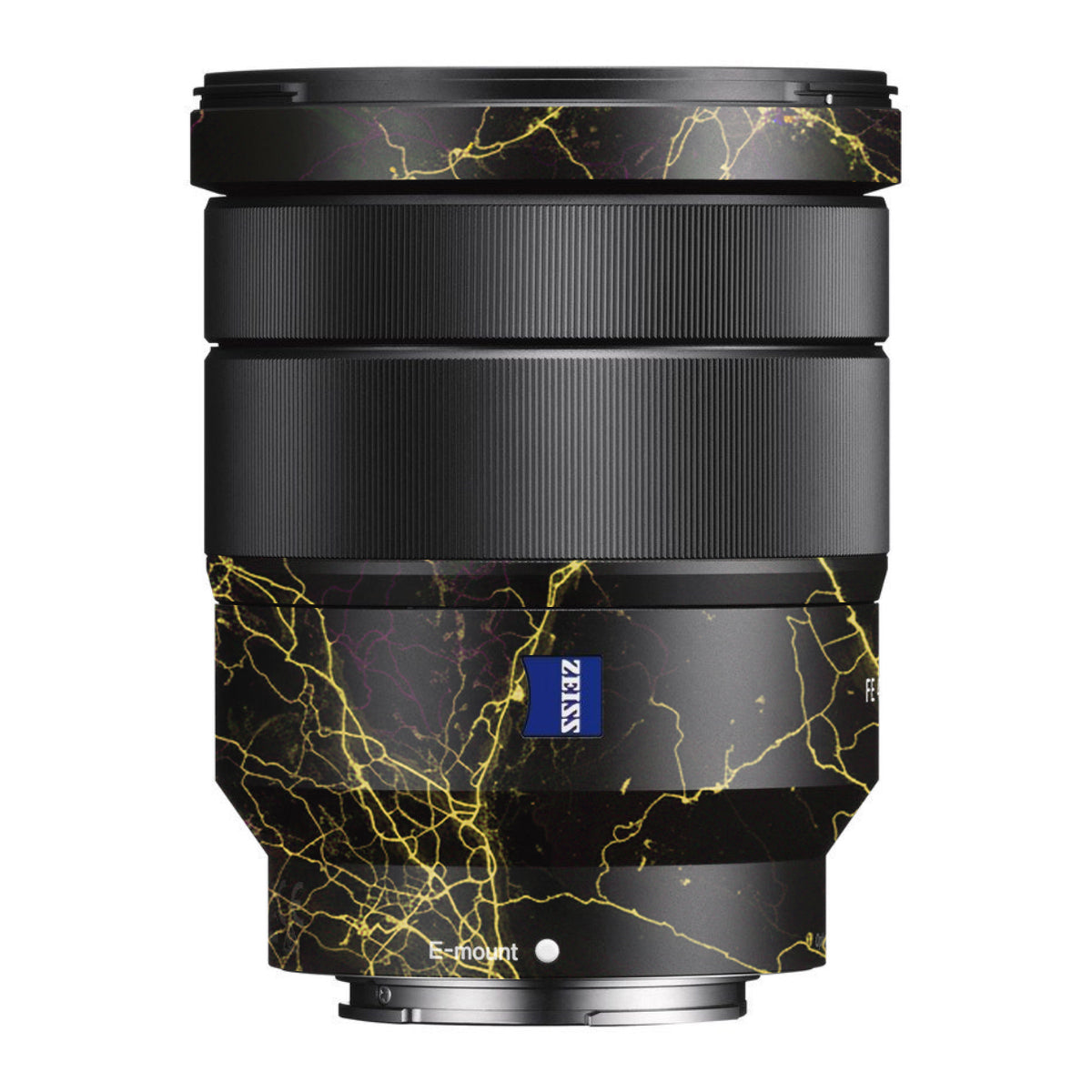 Electric Gold Veins Sony FE 16-35mm F/4 ZA OSS Camera Lens Skin