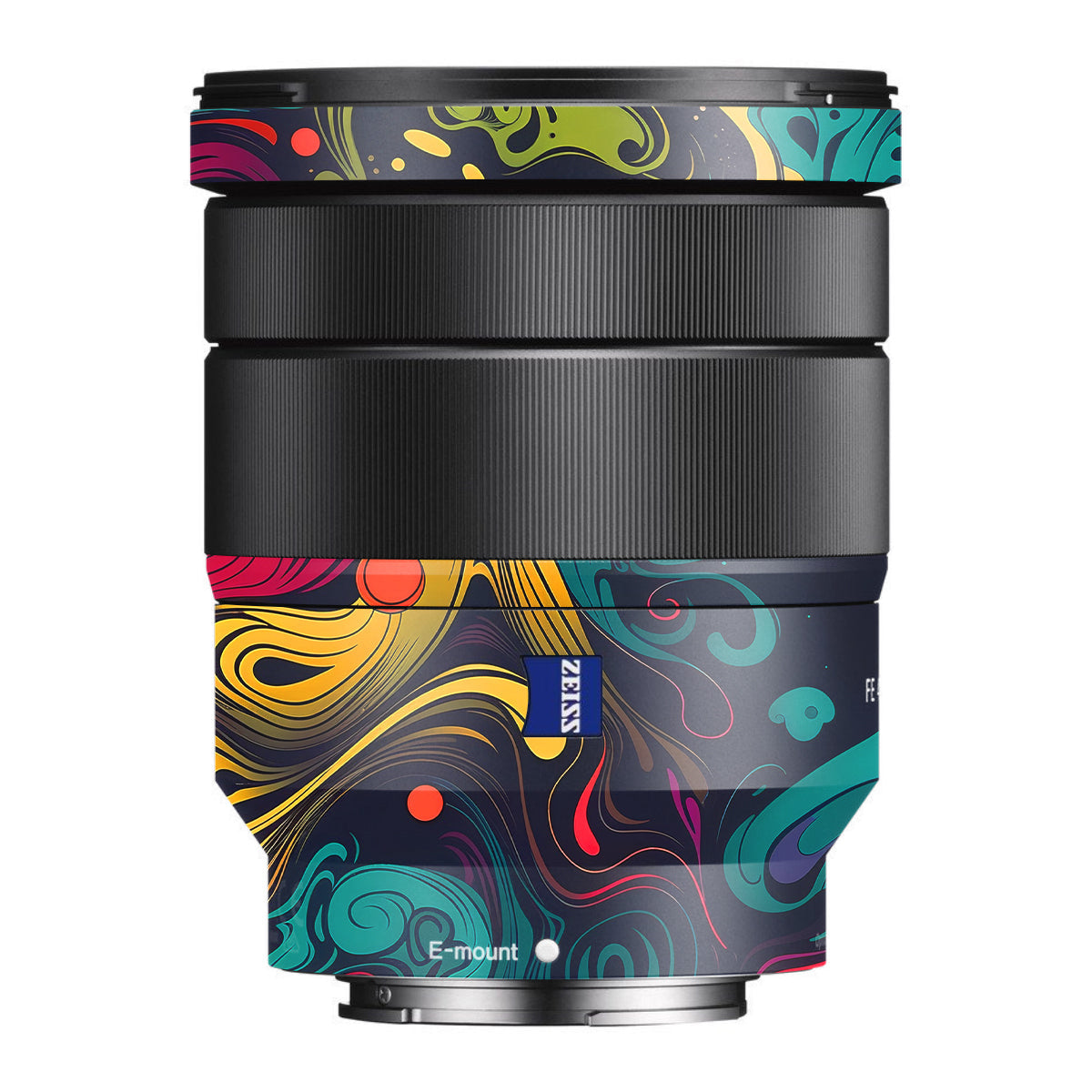 Psychedelic Color Swirl Sony FE 16-35mm F/4 ZA OSS Camera Lens Skin