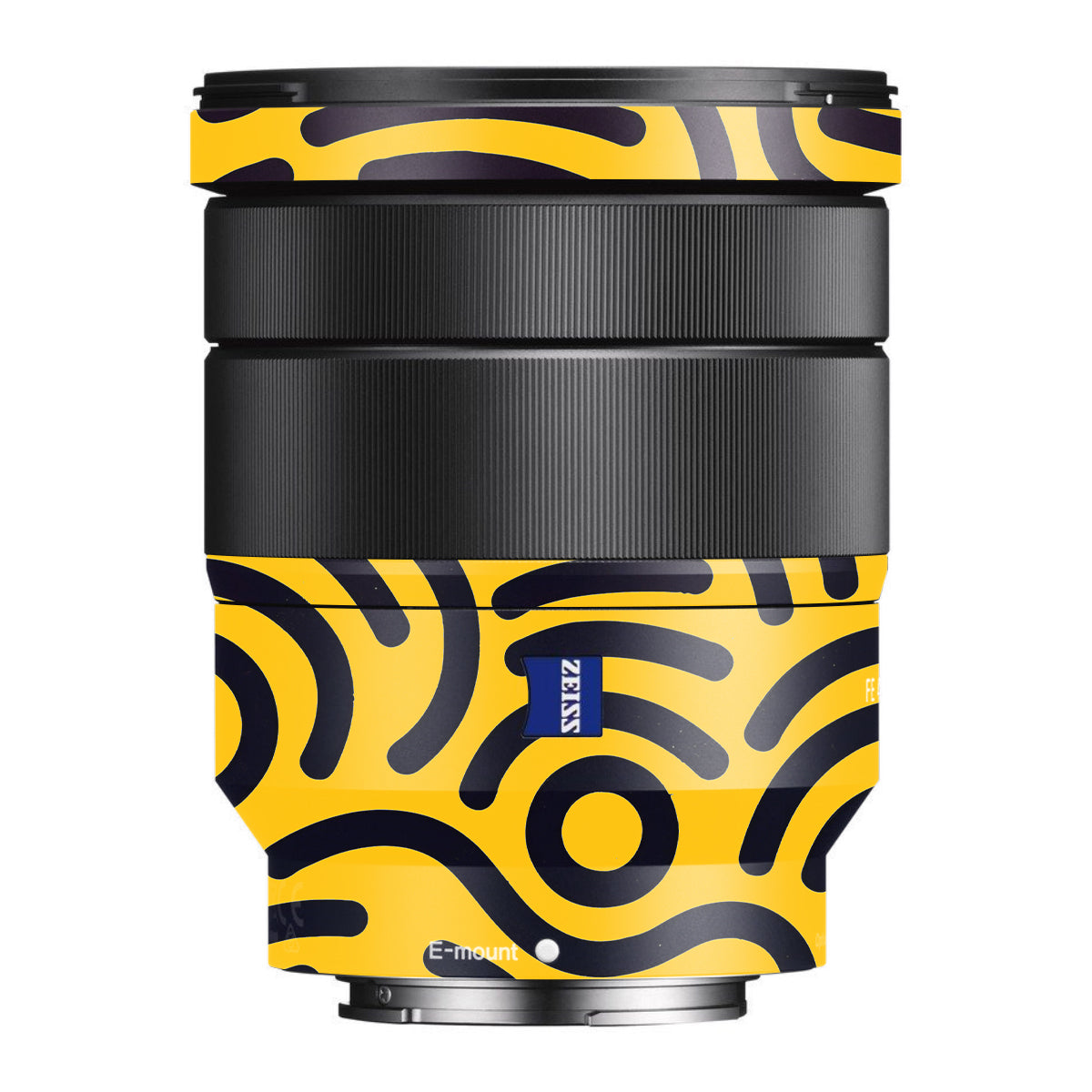 Minimal Yellow Wave Sony FE 16-35mm F/4 ZA OSS Camera Lens Skin