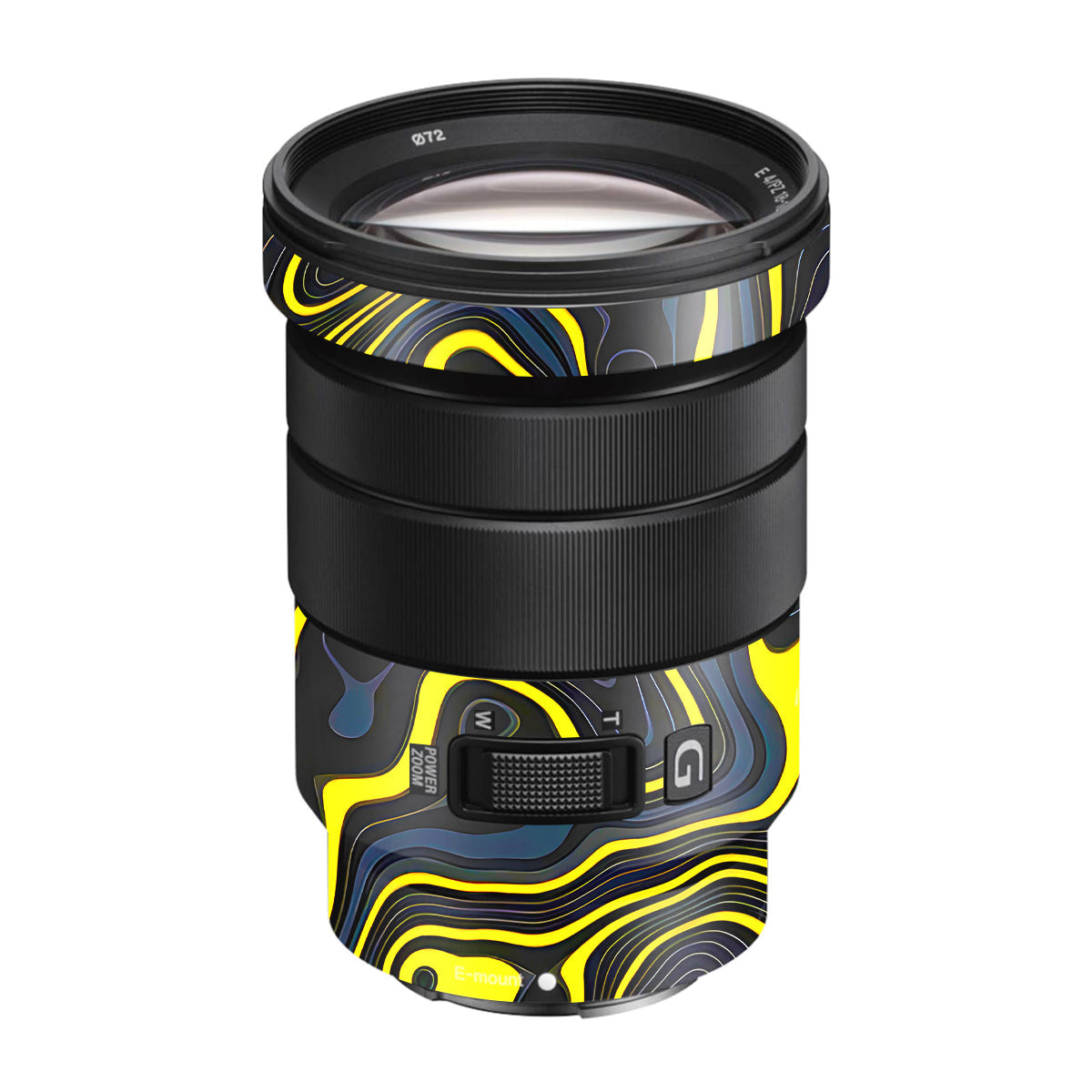 Neon Lava Contours Sony E 18-105mm F/4 Camera Lens Skin